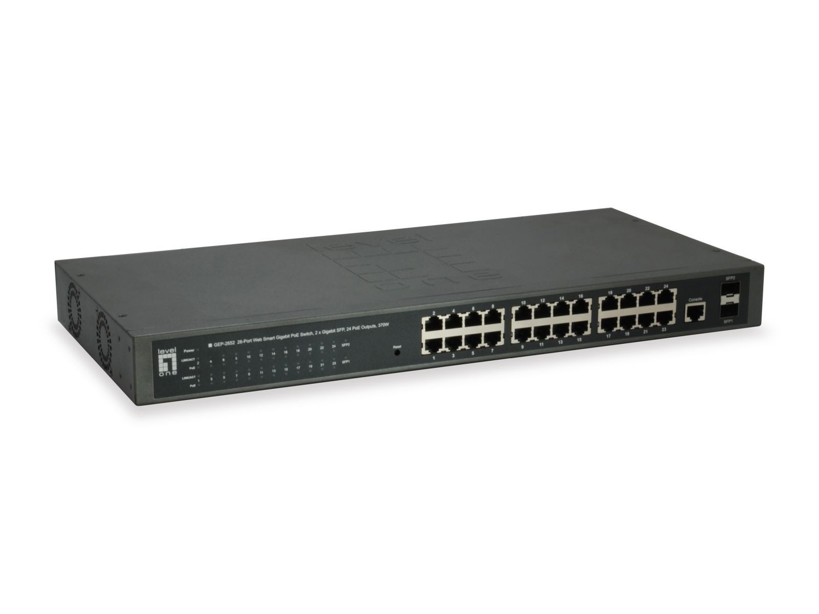 Levelone GEP-2652 - Switch - Smart - 24 x 10/100/1000 (PoE) Netzwerk-Switch