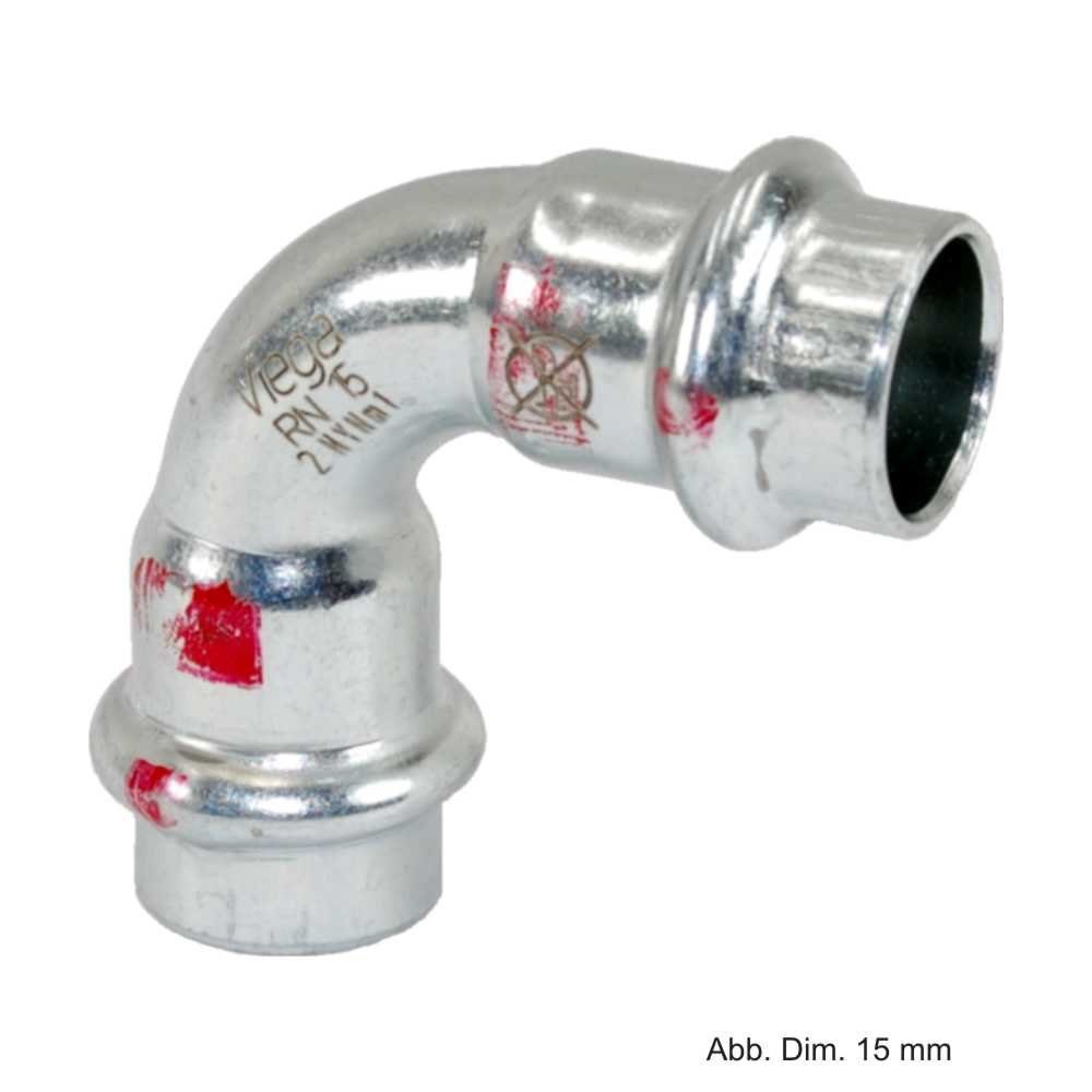 Viega Wasserrohr Viega Prestabo Bogen 90° I-I, Modell 1116, 54 mm
