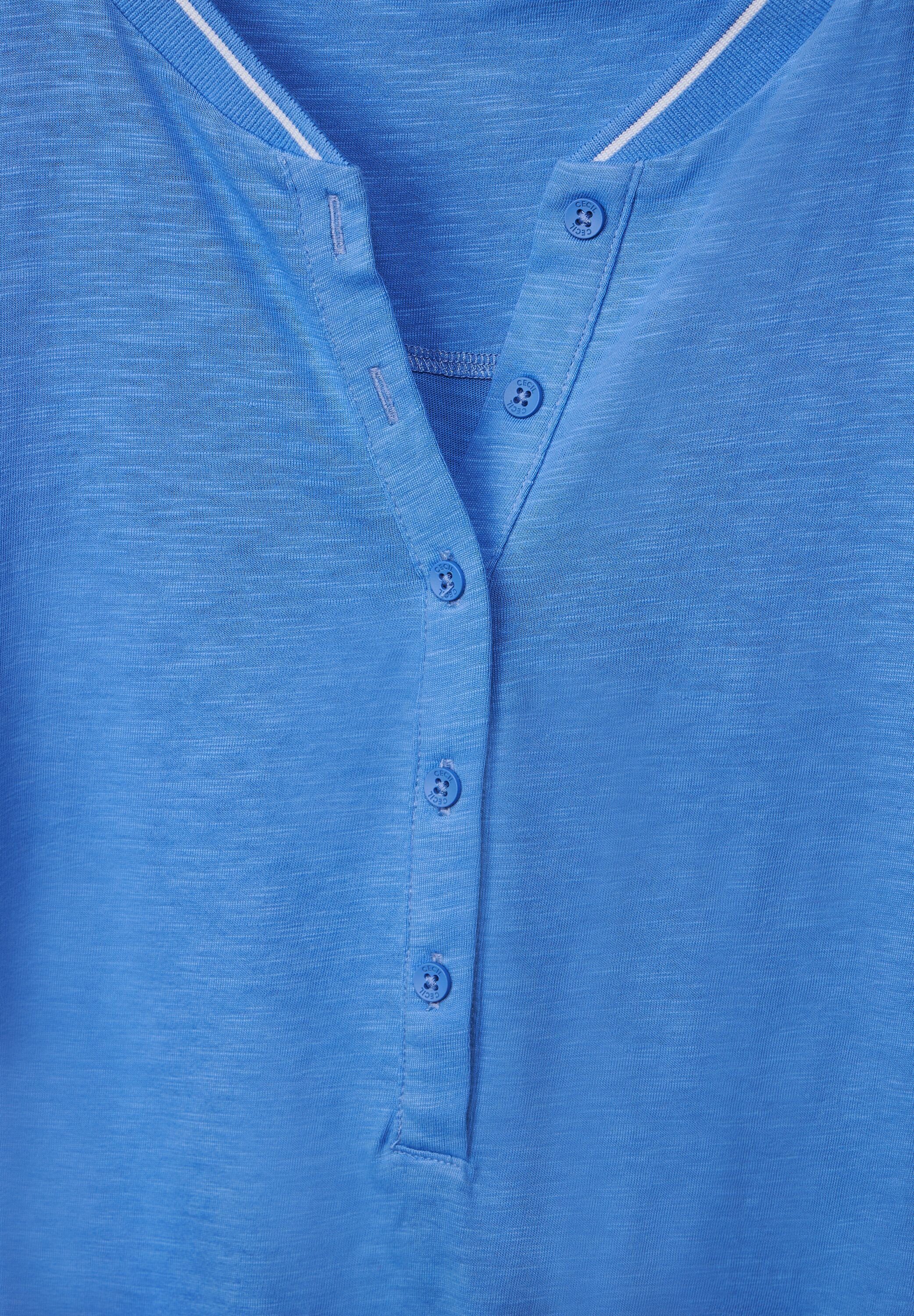 Cecil 3/4-Arm-Shirt blue campanula Unifarbe in
