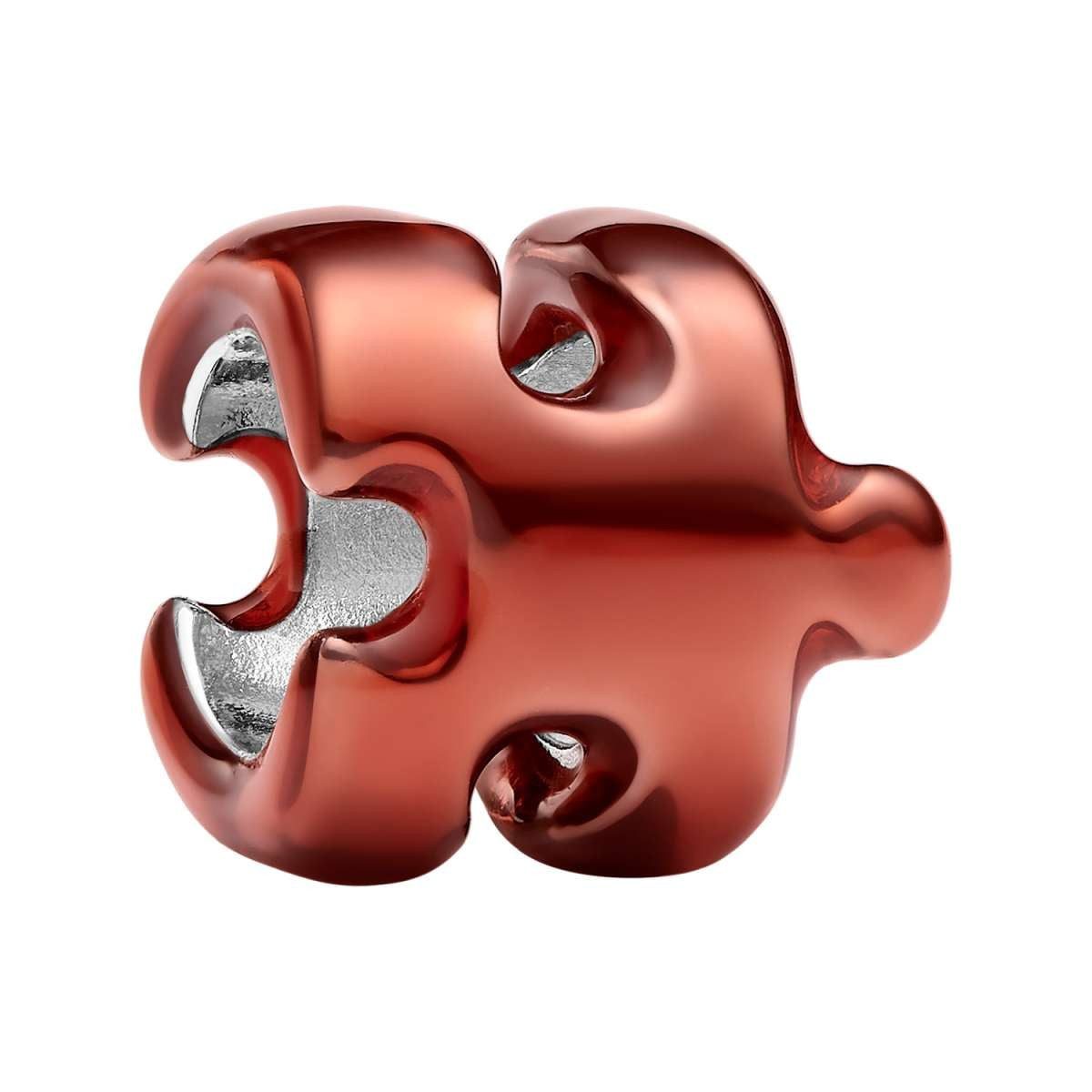 Pandora Bead 794816C01, Mini Silber Orangefarbenes Puzzleteil