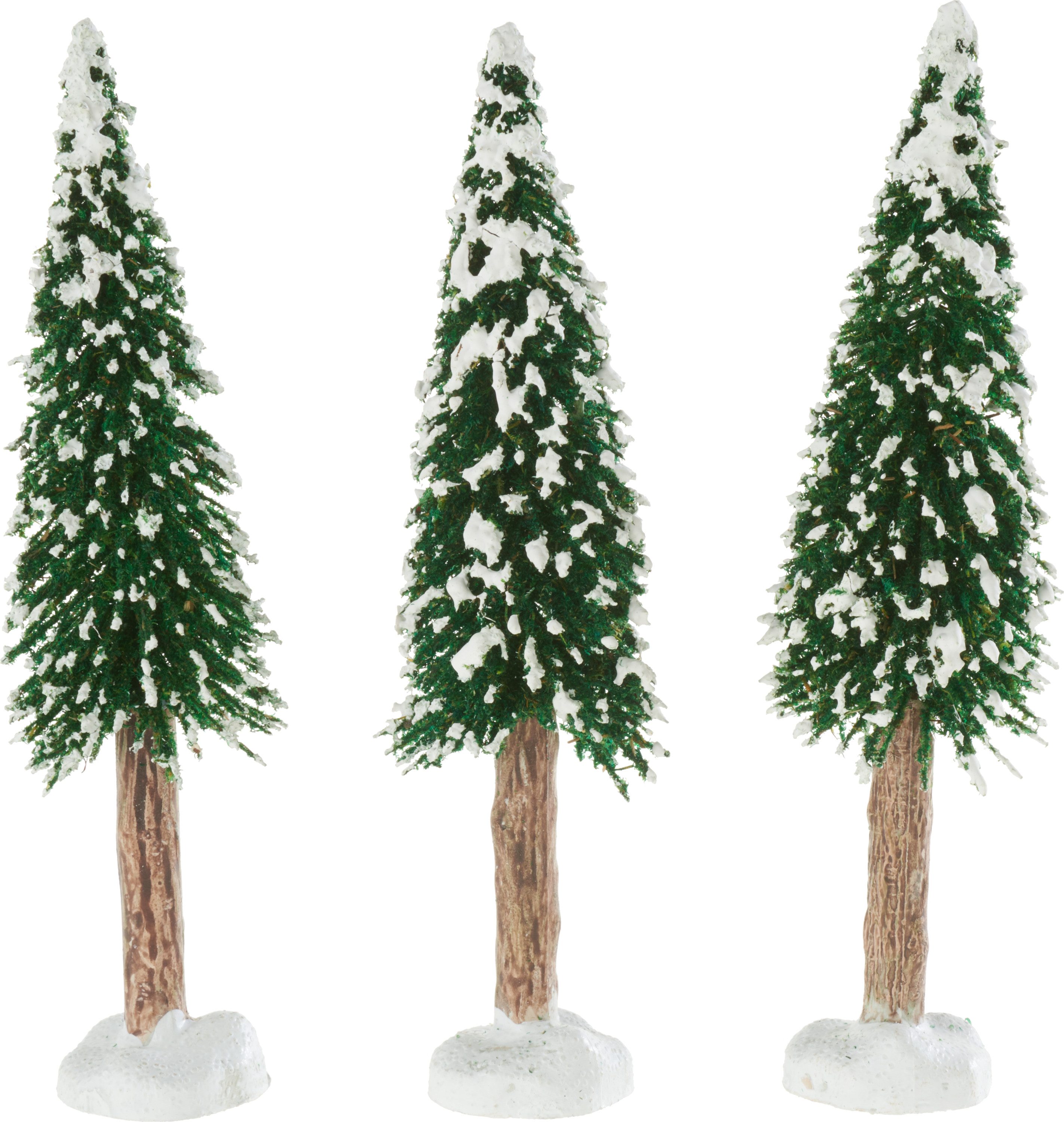 VBS Dekofigur Abies mit Schnee, H 14 cm, 3 Stück