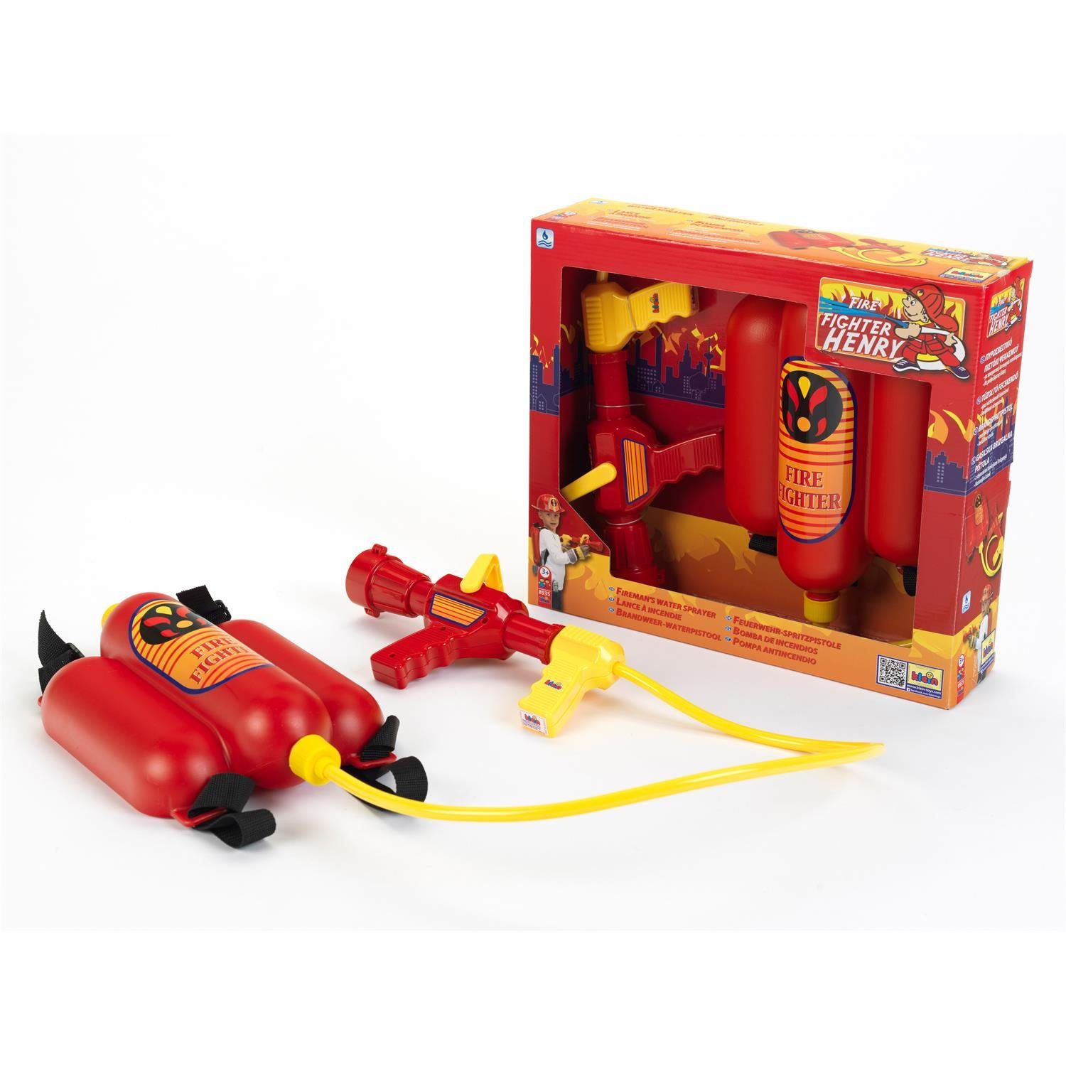 Theo Klein Spielwelt 8935 Feuerwehrspritze mit Tankrucksack