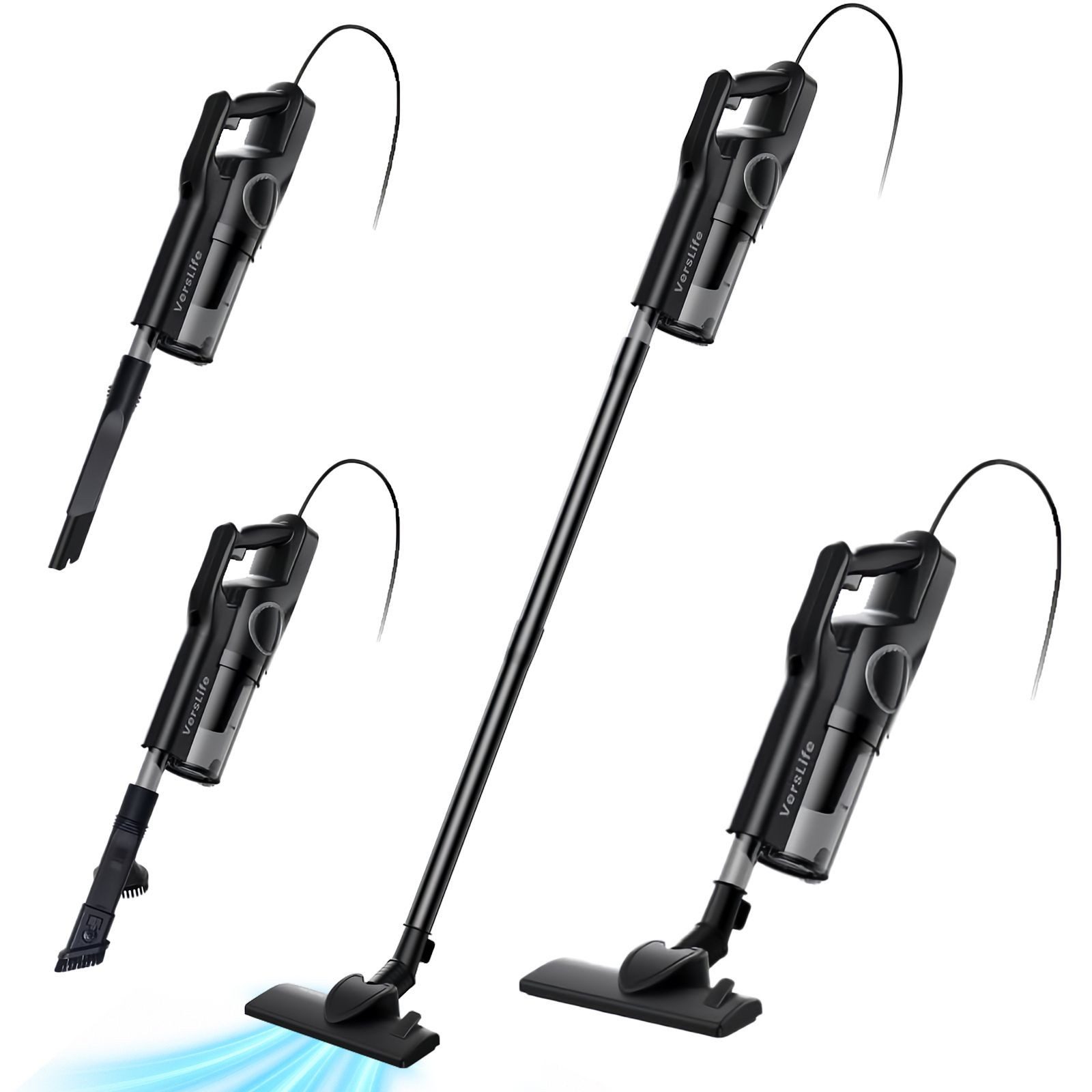 Allyson Handstaubsauger Staubsauger mit Kabel, 400W/60kPa Handstaubsauger mit 7m Kabellänge, 400,00 W, beutellos HEPA Filter, langes Kabel, hohe Saugleistung, Staubbehältervolumen 800ml