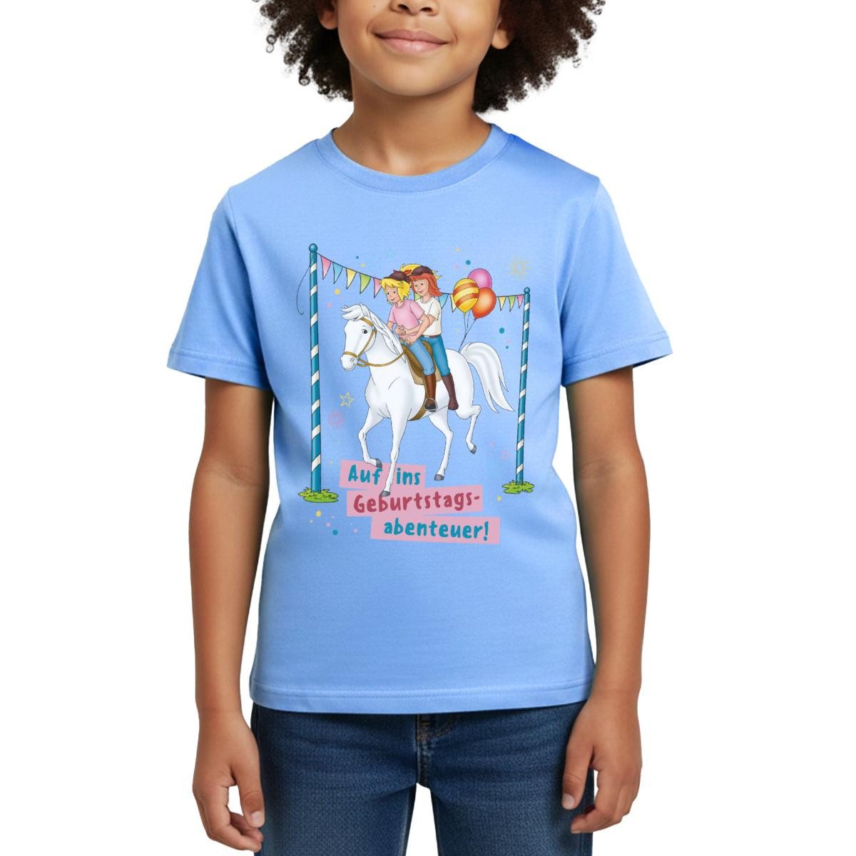 T-Shirt Bibi & Tina Auf Ins Geburtstagsabenteuer Geburtstag Kinder T-Shirt