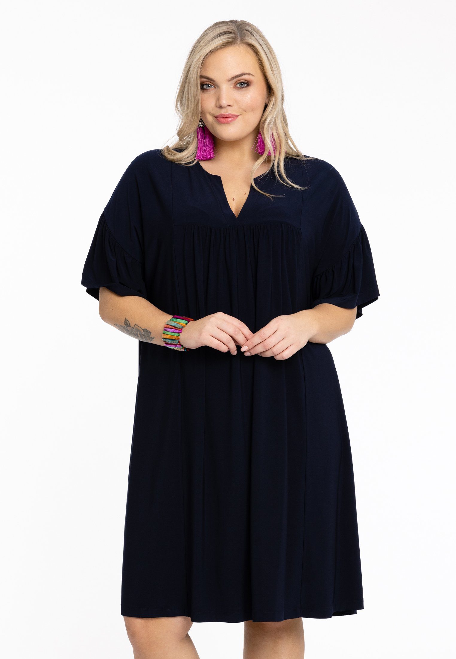 YOEK A-Linien-Kleid Damen Kleid Große Größen