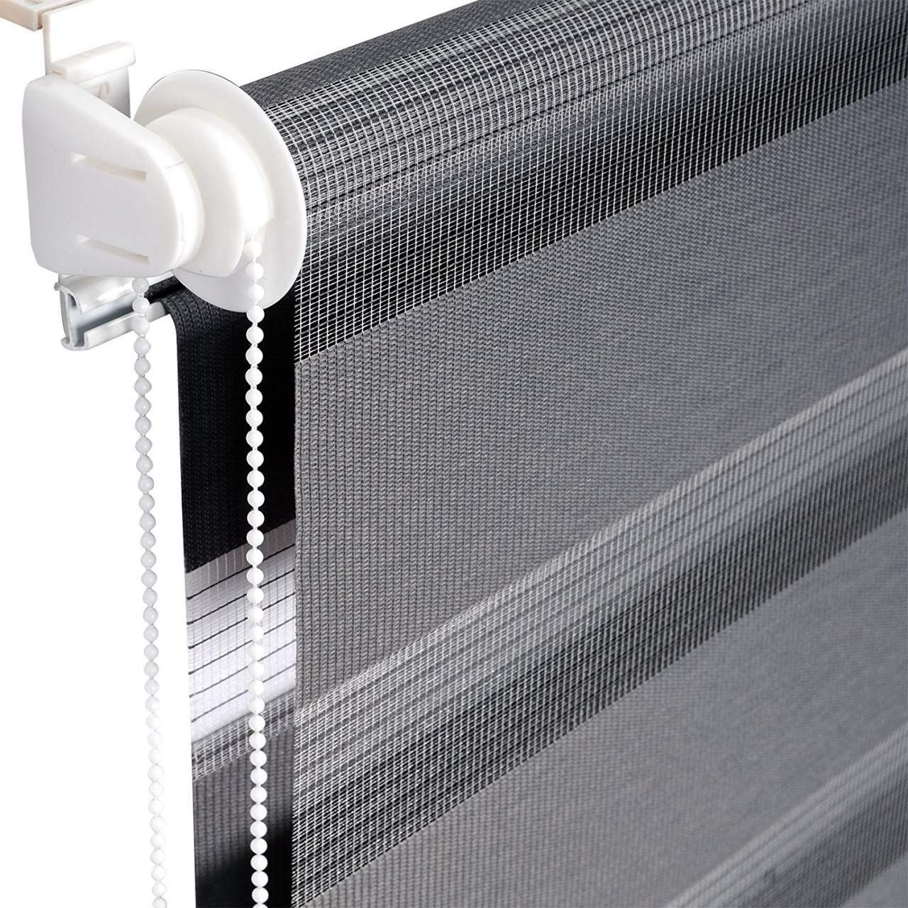 Doppelrollo, Woltu, Lichtschutz, ohne Bohren, freihängend, Klemmfix, Lichtschutz