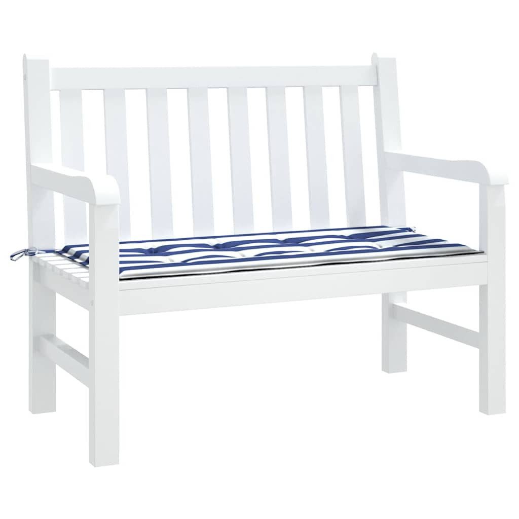 vidaXL Sitzauflage Gartenbank-Auflage Blau&Weiß Gestreift 100x50x4cm günstig online kaufen