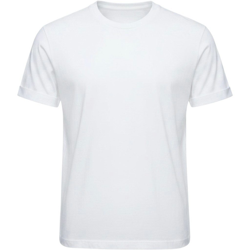 T-Shirt Einfarbiges T-Shirt mit Rundhalsausschnitt aus 100 % Baumwolle