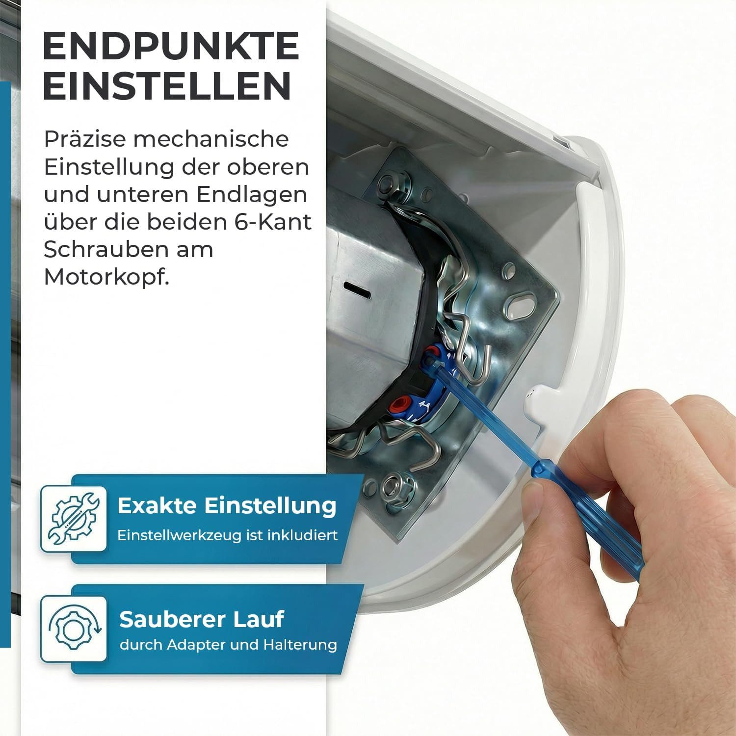 heicko e-ast GmbH Rollladenmotor heicko 10-50Nm Rollladenmotor Rohrmotor SW40-60 Rolladenantrieb basic, (Packung) – Bild 5 von 5