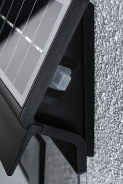 Paulmann LED Außen-Wandleuchte Solar Hausnummernleuchte Neda IP44 3000K 14lm Schwarz, LED fest integriert, Warmweiß