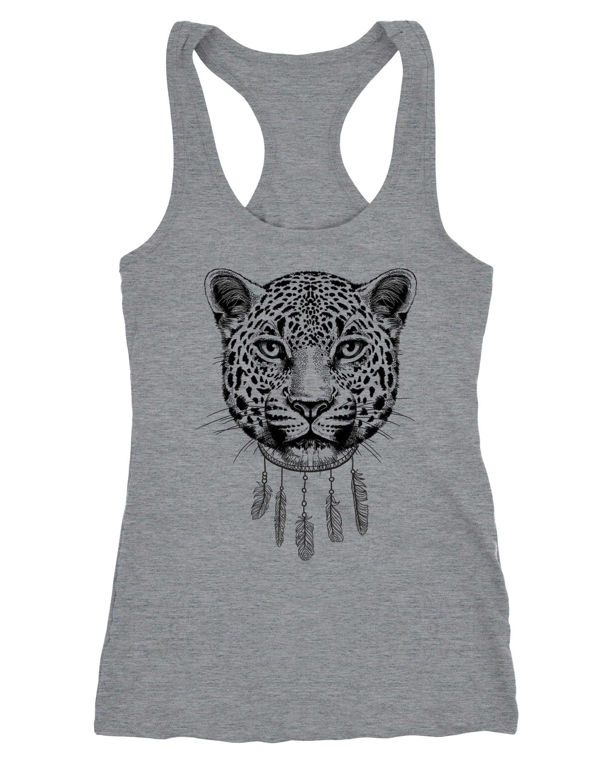 Neverless Tanktop Damen Tank-Top Boho Leopard Racerback Neverless®
