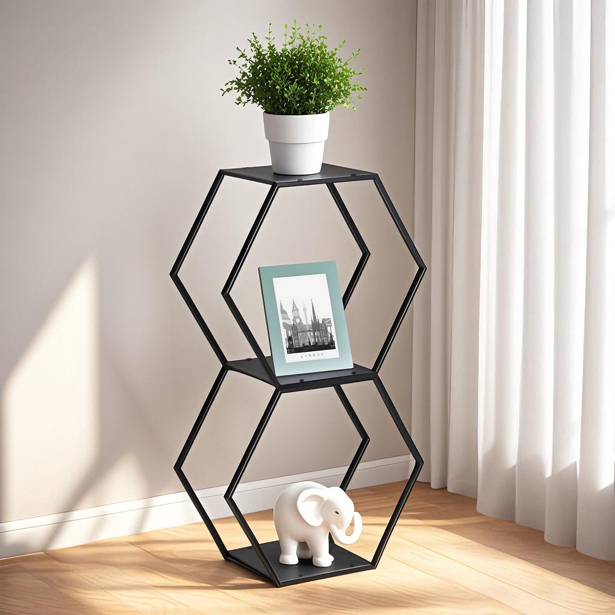 en.casa Regalelement, 2-tlg., »Tand« Regalset 32 x 37 x 19 cm Stahl Schwarz günstig online kaufen