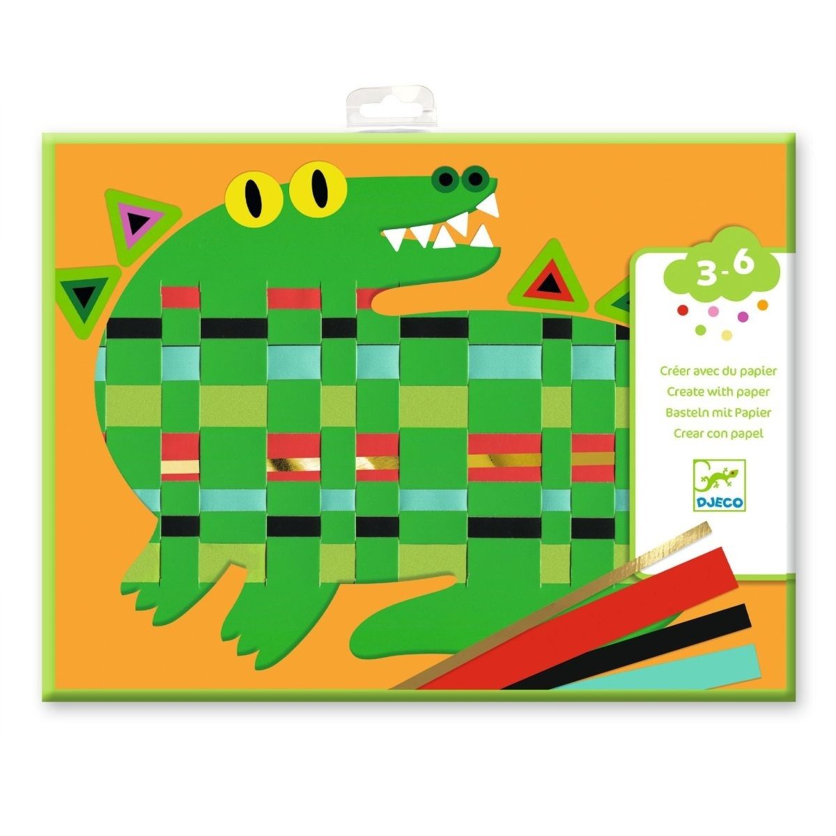 DJECO Kreativset Basteln 3-6: Flechtpapier Kreativset für Kinder