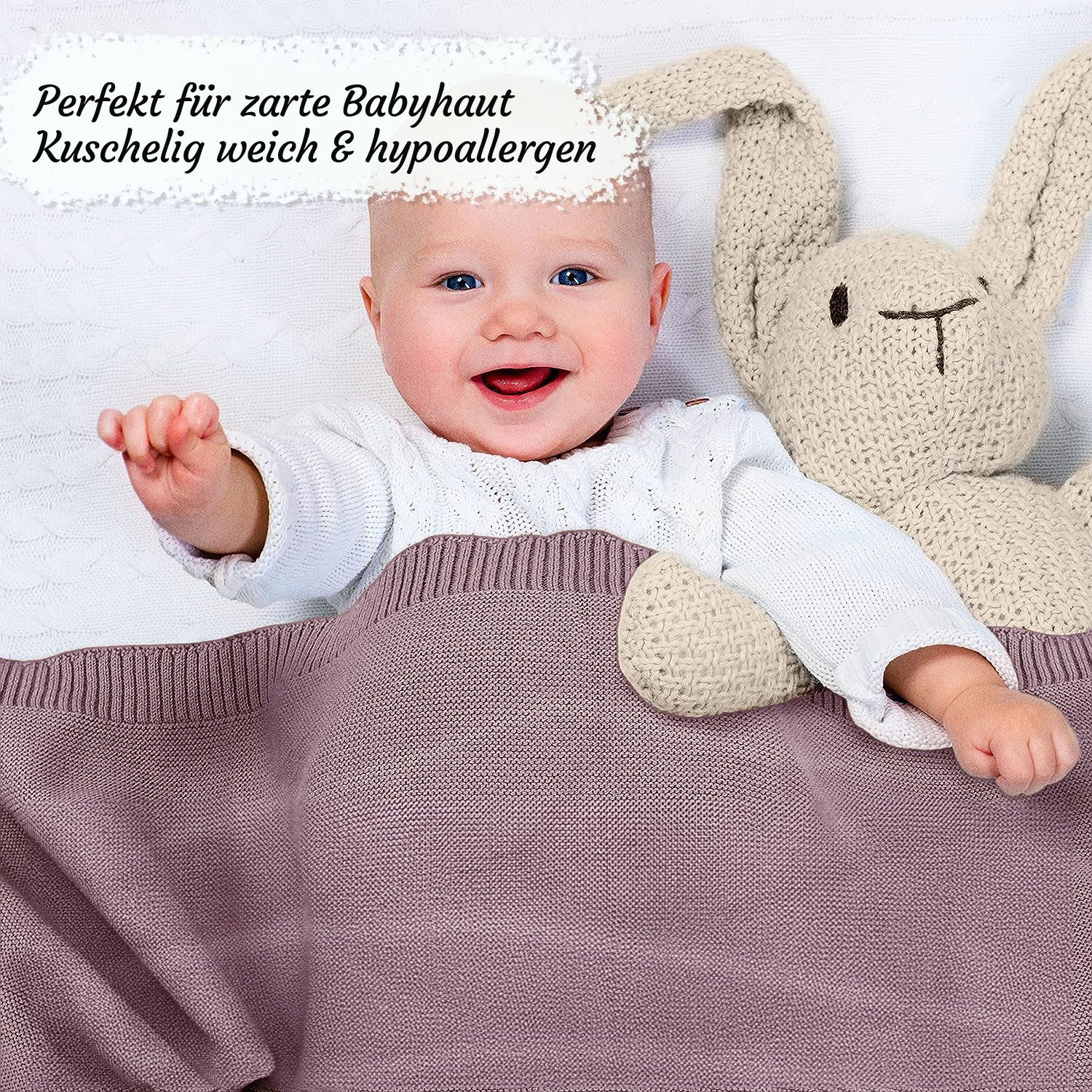 Babydecke Bio Baumwolle 94x72 cm, GOTS günstig online kaufen