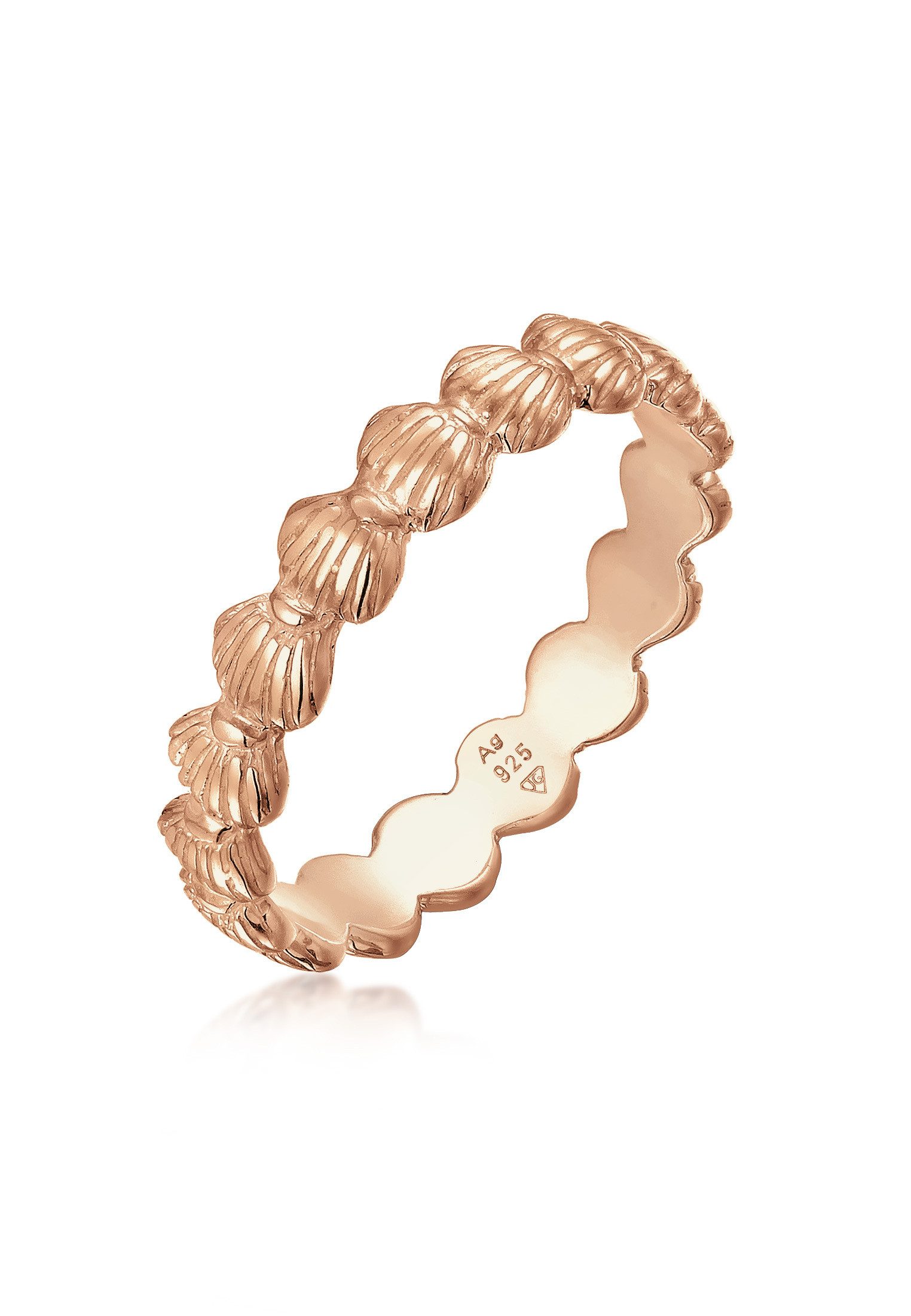 Fingerring Bandring Muscheln Maritim Beach Look 925 Silber