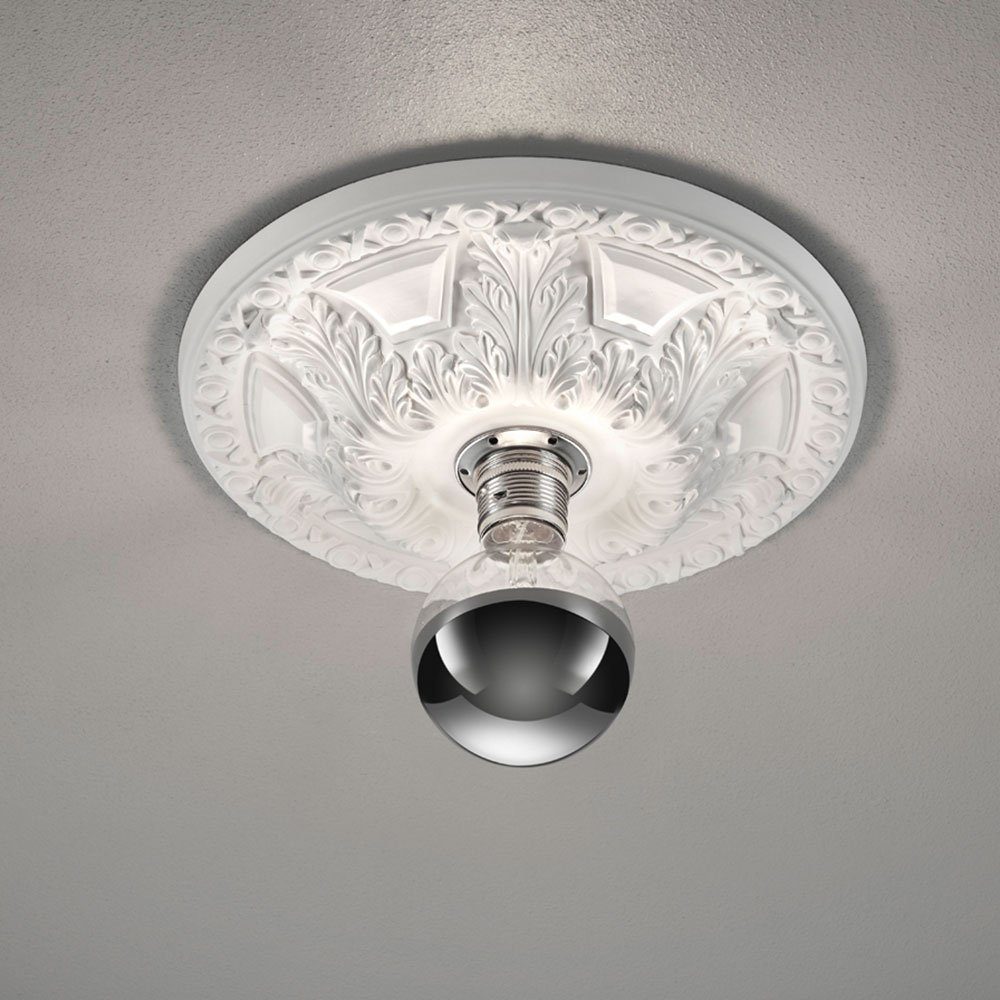 TRIO Leuchten Deckenleuchte, Leuchtmittel nicht inklusive, Deckenlampe ausgefallen Stuckrosette