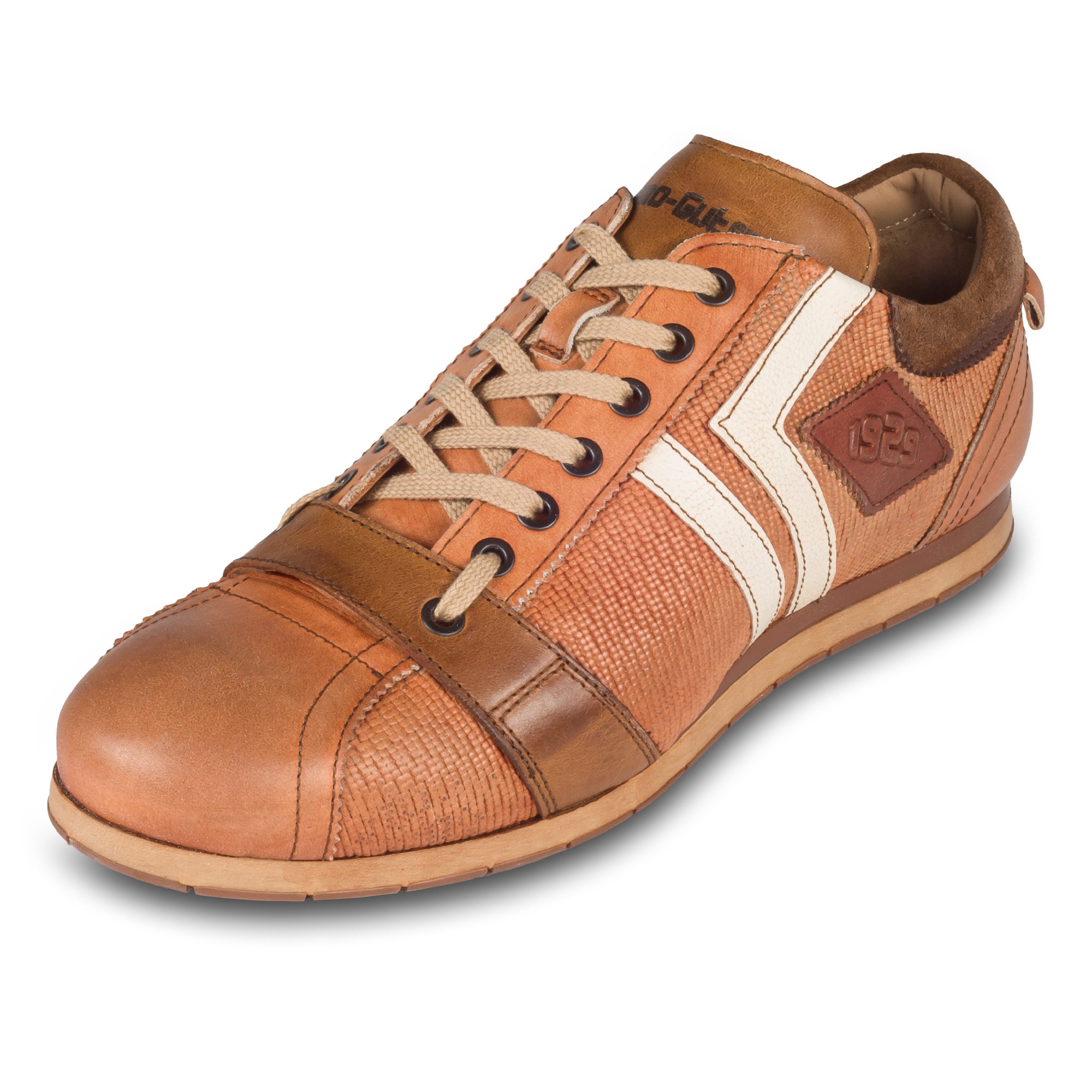 Leder Sneaker, hell-braun / creme-weiß (TIFO-030 orleans sisento) Sneaker