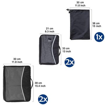 Swissona Aufbewahrungsbox Robustes und langlebiges Packwürfel Set in Schwarz, Packwürfel Set, robust & langlebig, schwarz