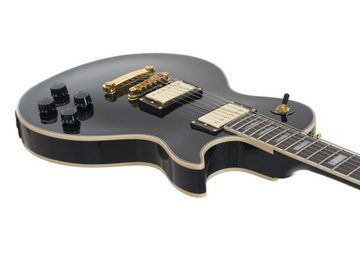 DIMAVERY E-Gitarre LP-530, schwarz/gold, 4/4 LP-Form