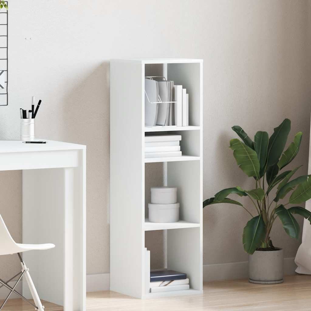 vidaXL Bücherregal Bücherregal Weiß 34x31x112 cm Holzwerkstoff, 1-tlg. günstig online kaufen