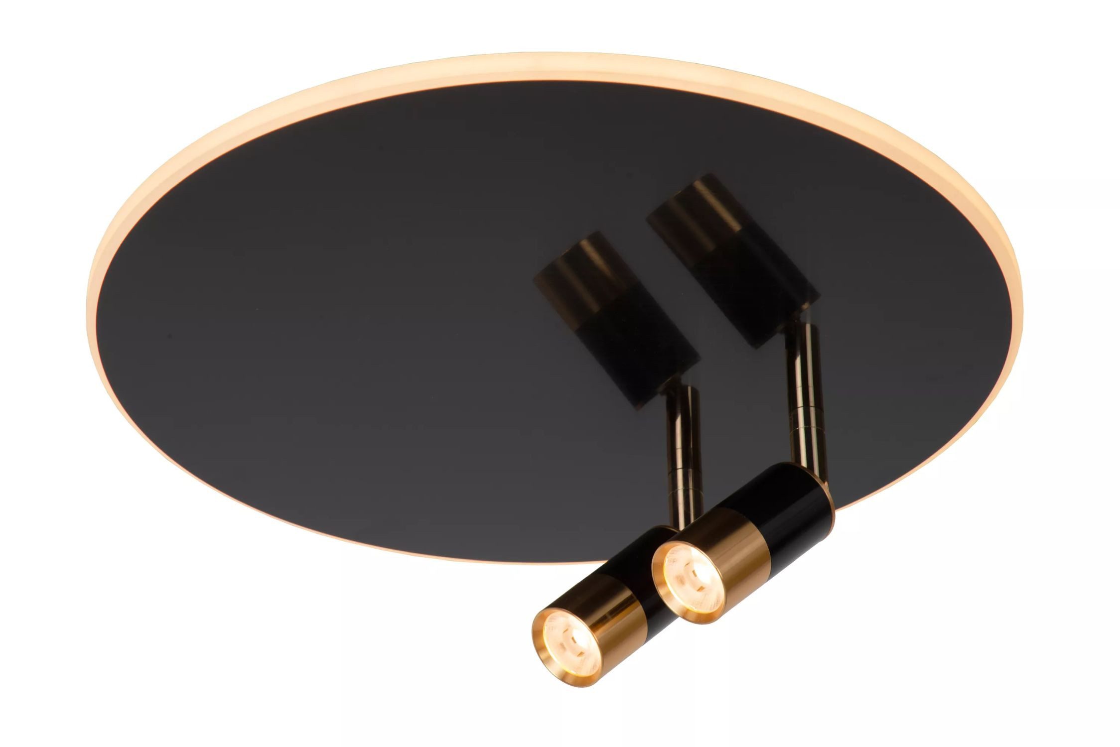 Licht-Erlebnisse Deckenleuchte FYREL, LED fest integriert, LED Metall warmweiß 2500-3000 K 350 lm rund D: 40 cm verstellbar