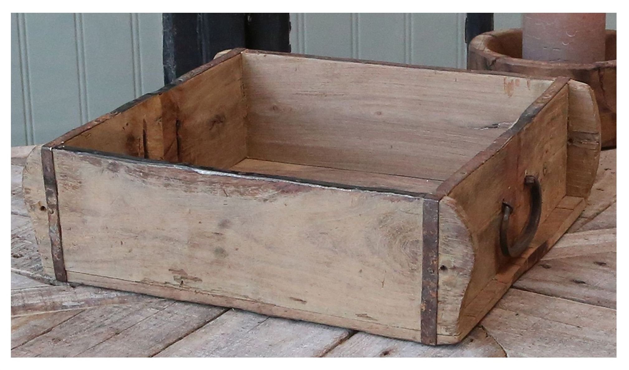 Holzkiste Chic Antique - Ziegelform Unika doppelt alte Backsteinform Holz Kiste