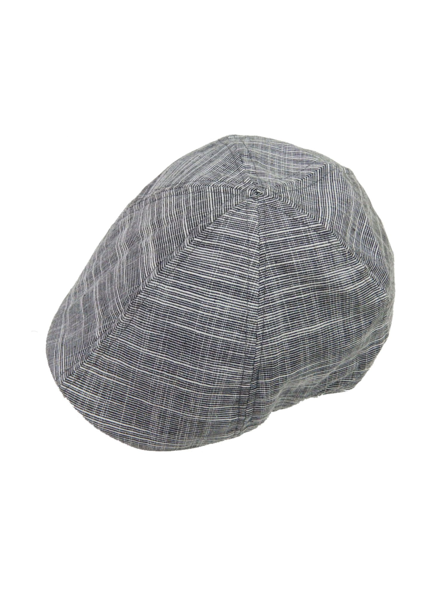 Chaplino Flat Cap zweifarbig mit Leinenstruktur