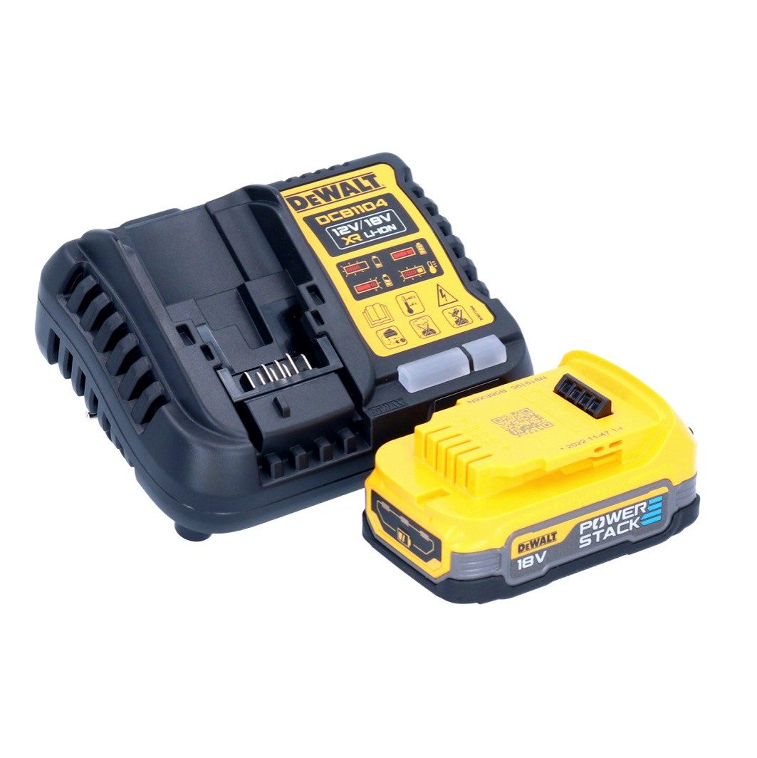 DeWalt DCB 1104 E1 Akku Starter Set 12 V / 18 V 1x Powerstack Akku 1,7 Ah Akkupacks