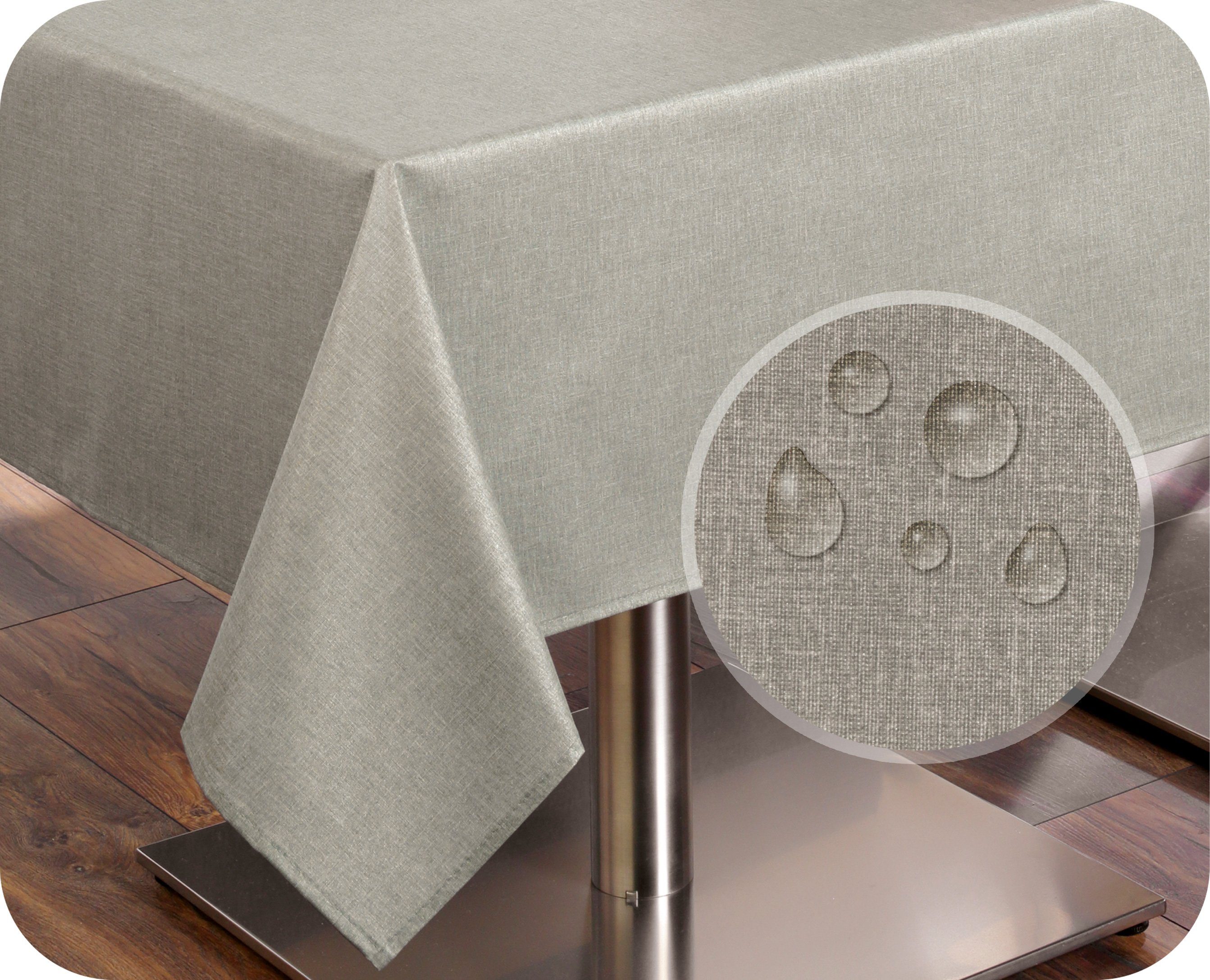 Beautex Tischdecke Tischdecke Tischläufer Leinen Struktur aus Baumwolle abwischbar (1-tlg)