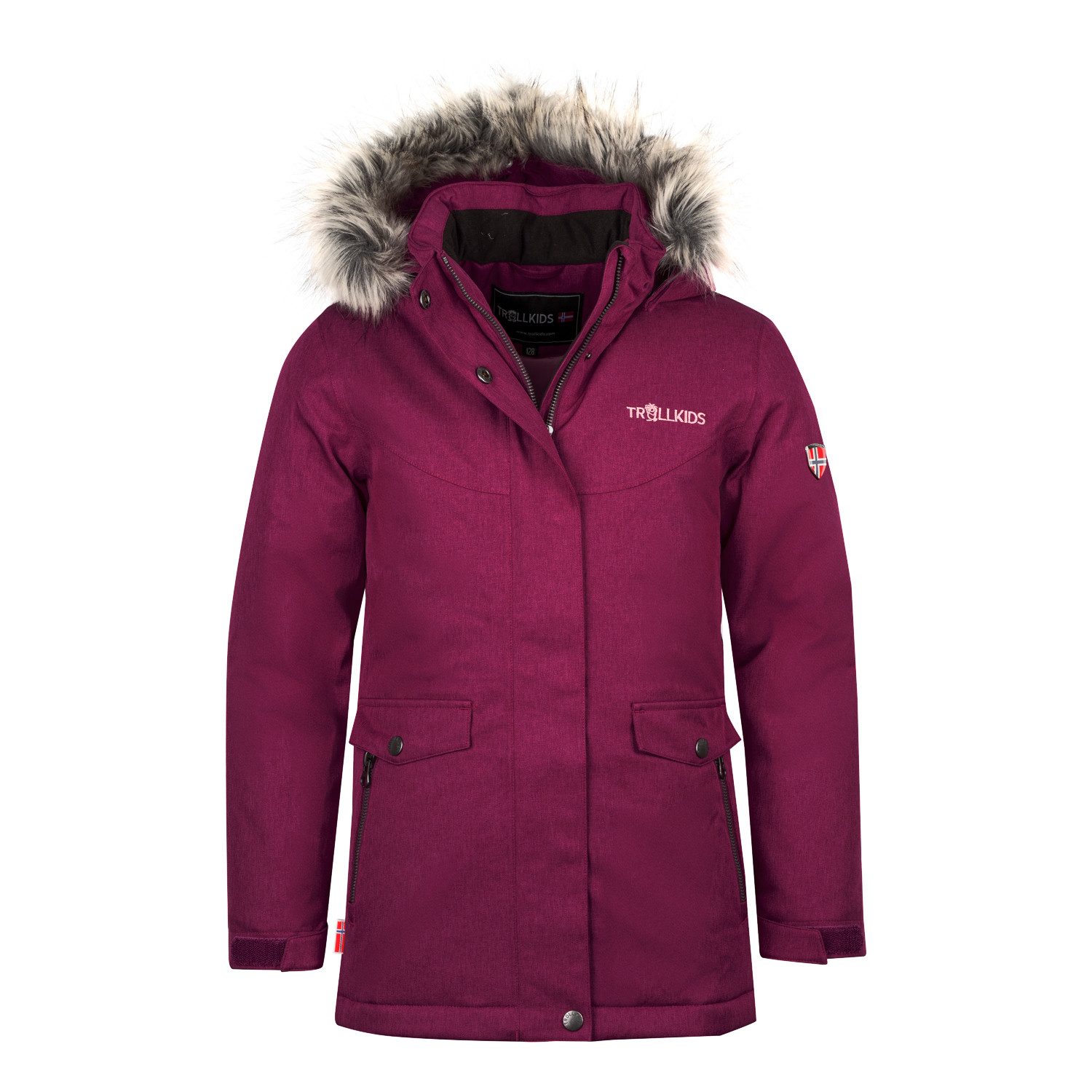 TROLLKIDS Winterjacke GIRLS OSLO COAT XT mit abnehmbarer, verstellbarer und gefütterter Kapuze, stark wattiert
