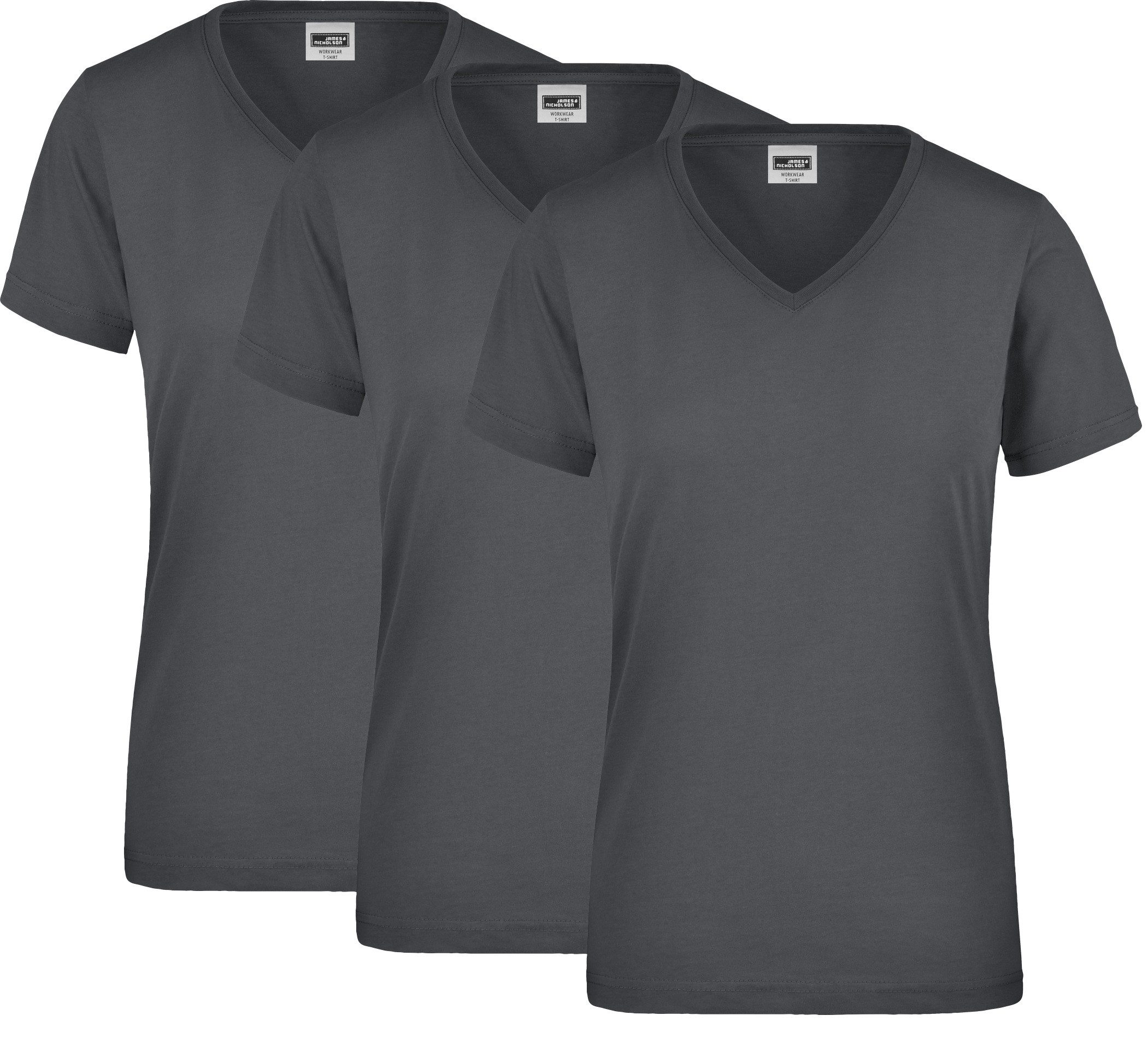 James & Nicholson T-Shirt 3er-Pack Strapazierfähiges und pflegeleichtes Dam günstig online kaufen