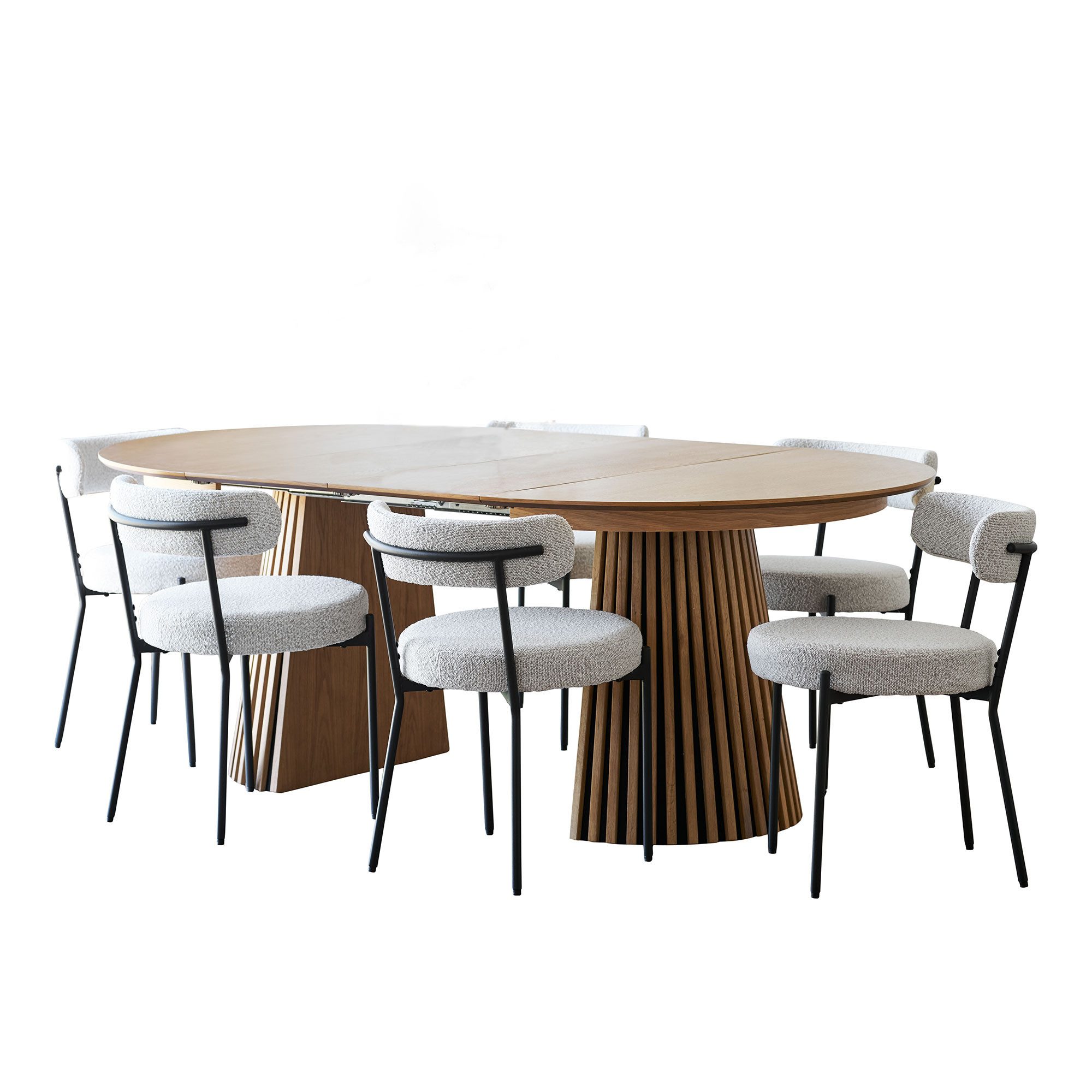 ebuy24 Essgruppe Tokyo Essgruppe Esstisch inkl. 2 Einlegeplatten Ø1, (7-tlg)