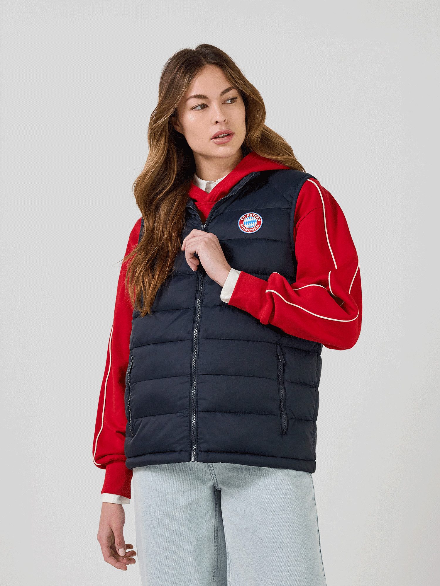 FC Bayern München Longweste FC Bayern München, Steppweste Essentials, Herren, Navy