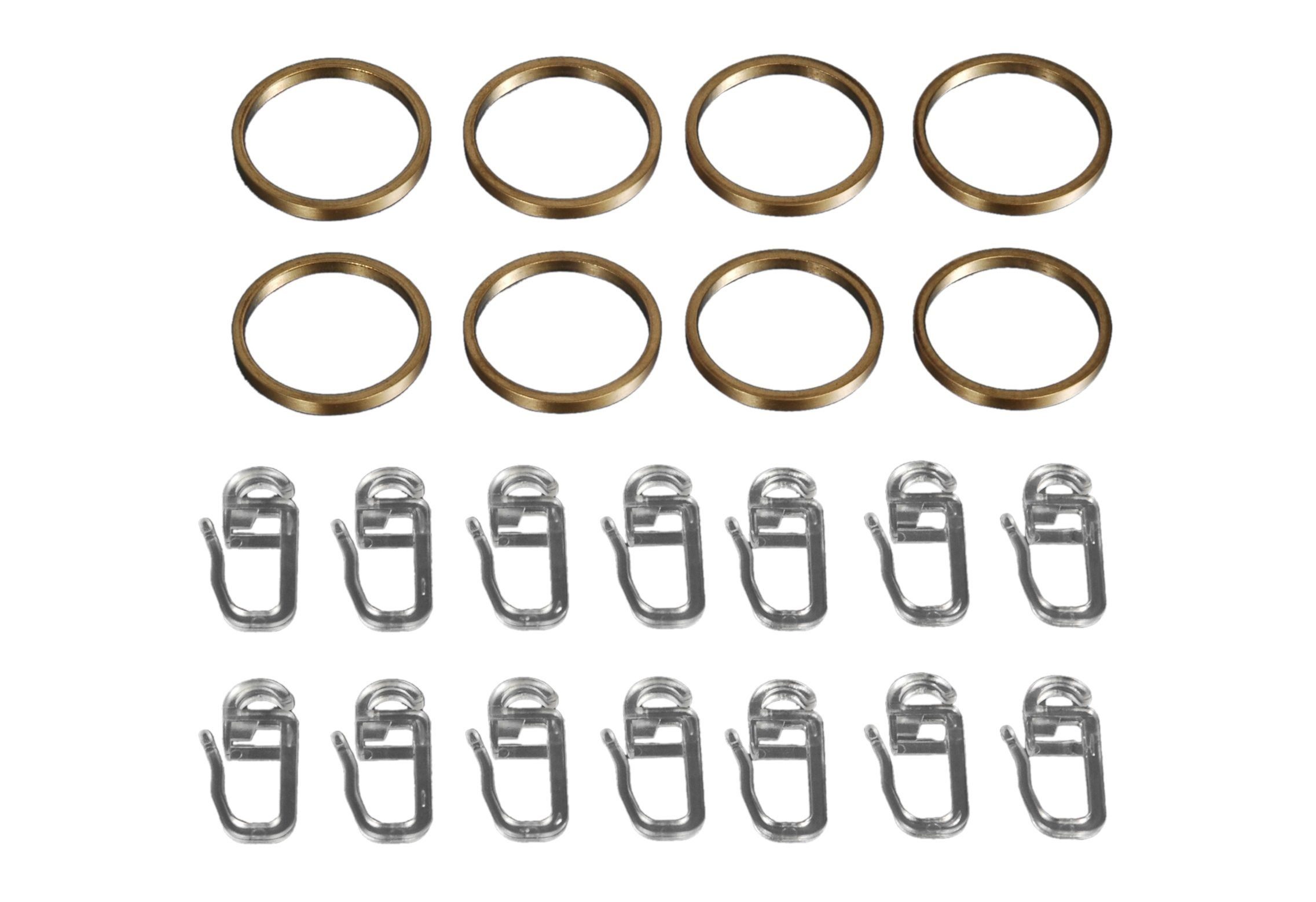Liedeco Gardinenring Faltenlegehaken Inox, Gardinen, (8-St) günstig online kaufen