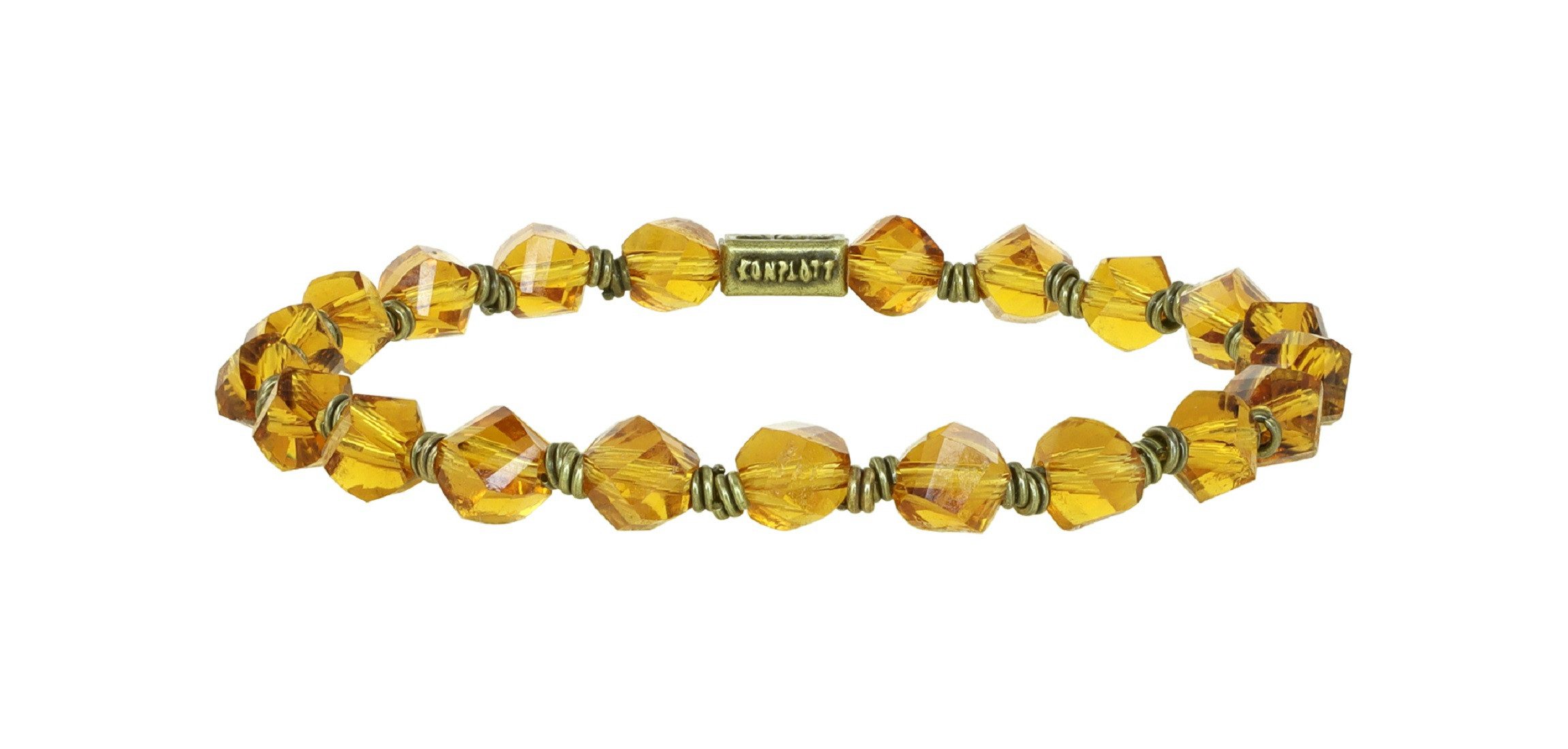 KONPLOTT Perlenarmband Konplott: Armband Petit Glamour d´Afrique solo - Kristall (einteilig, einteilig), dehnbares Nylonband, Kristallkugeln im Barock-Stil