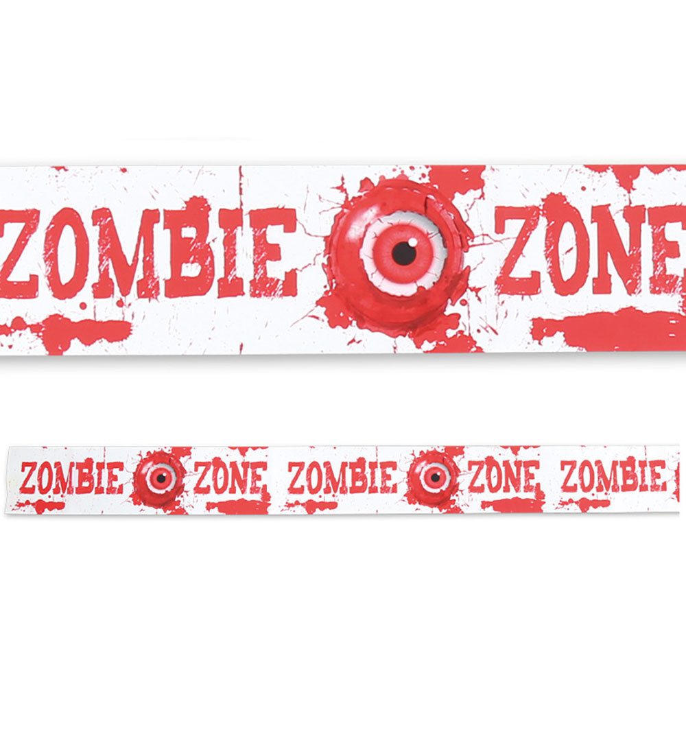 Fries Girlande Halloween 3 x 3,6 m Absperrband Tatort Bank Horror Karneval Banner