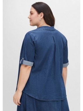 Sheego Jeansbluse Große Größen aus elastischer Denimqualität