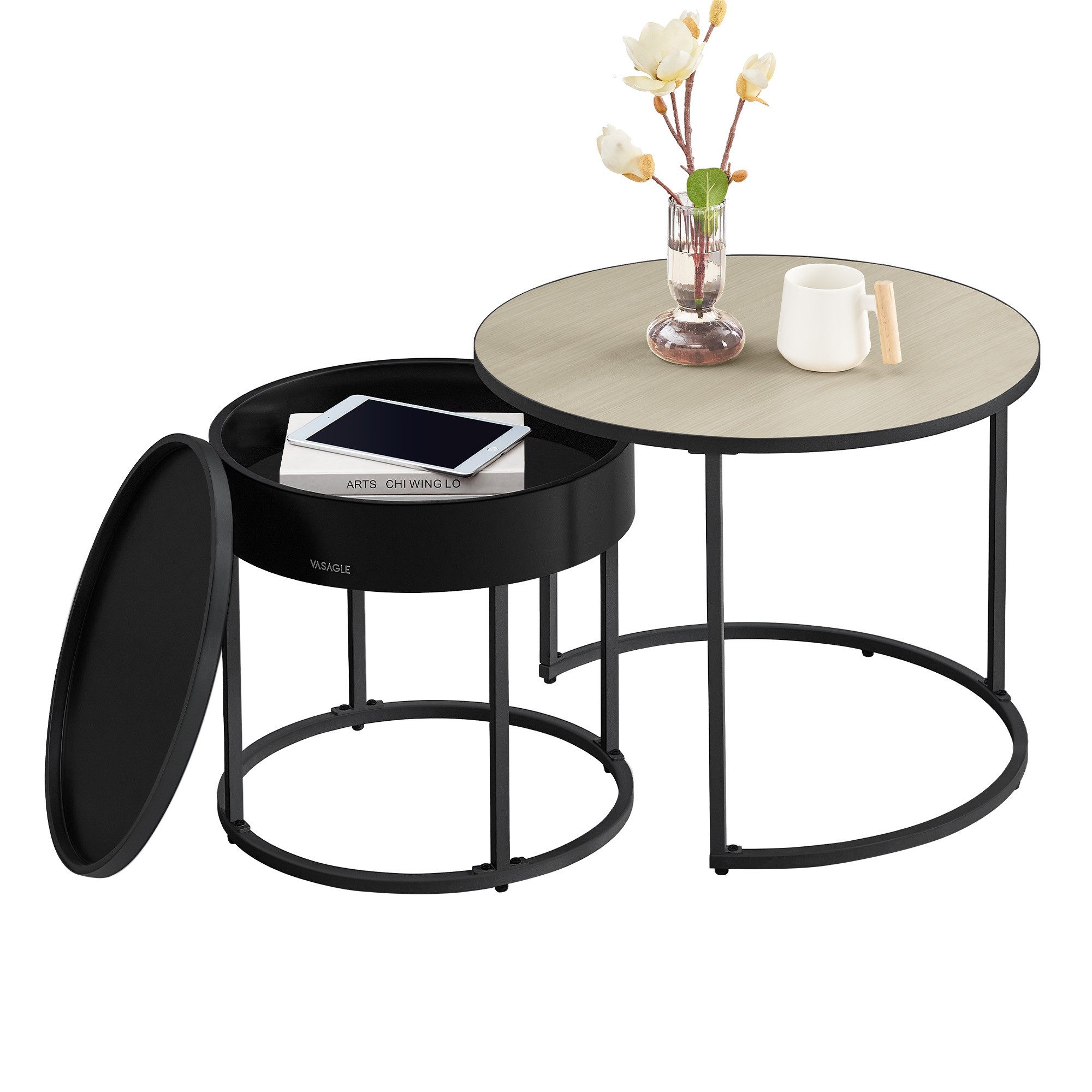 VASAGLE Couchtisch (2er Set), Satztisch für günstig online kaufen