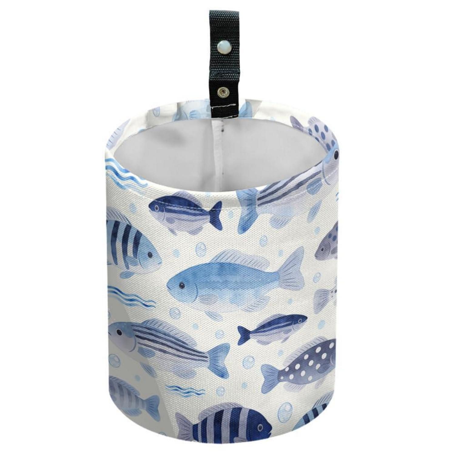 LuxusKollektion Mülleimer Auto Mülleimer Blau Wasserfarbe Fisch