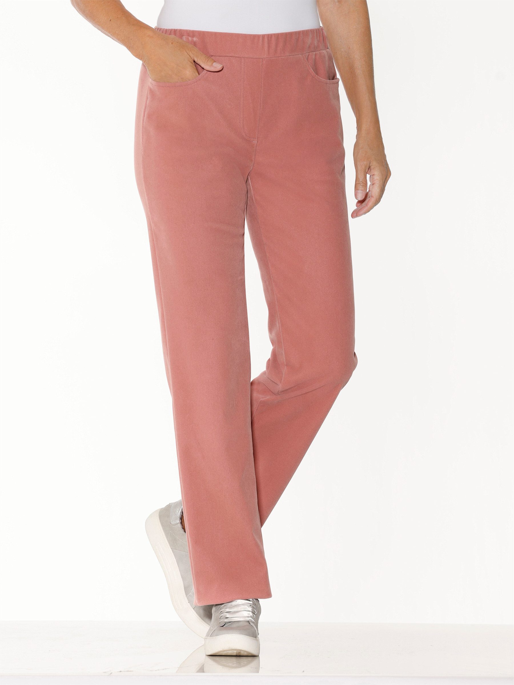 Sieh an! Jerseyhose Samt-Hose komfortabel günstig online kaufen