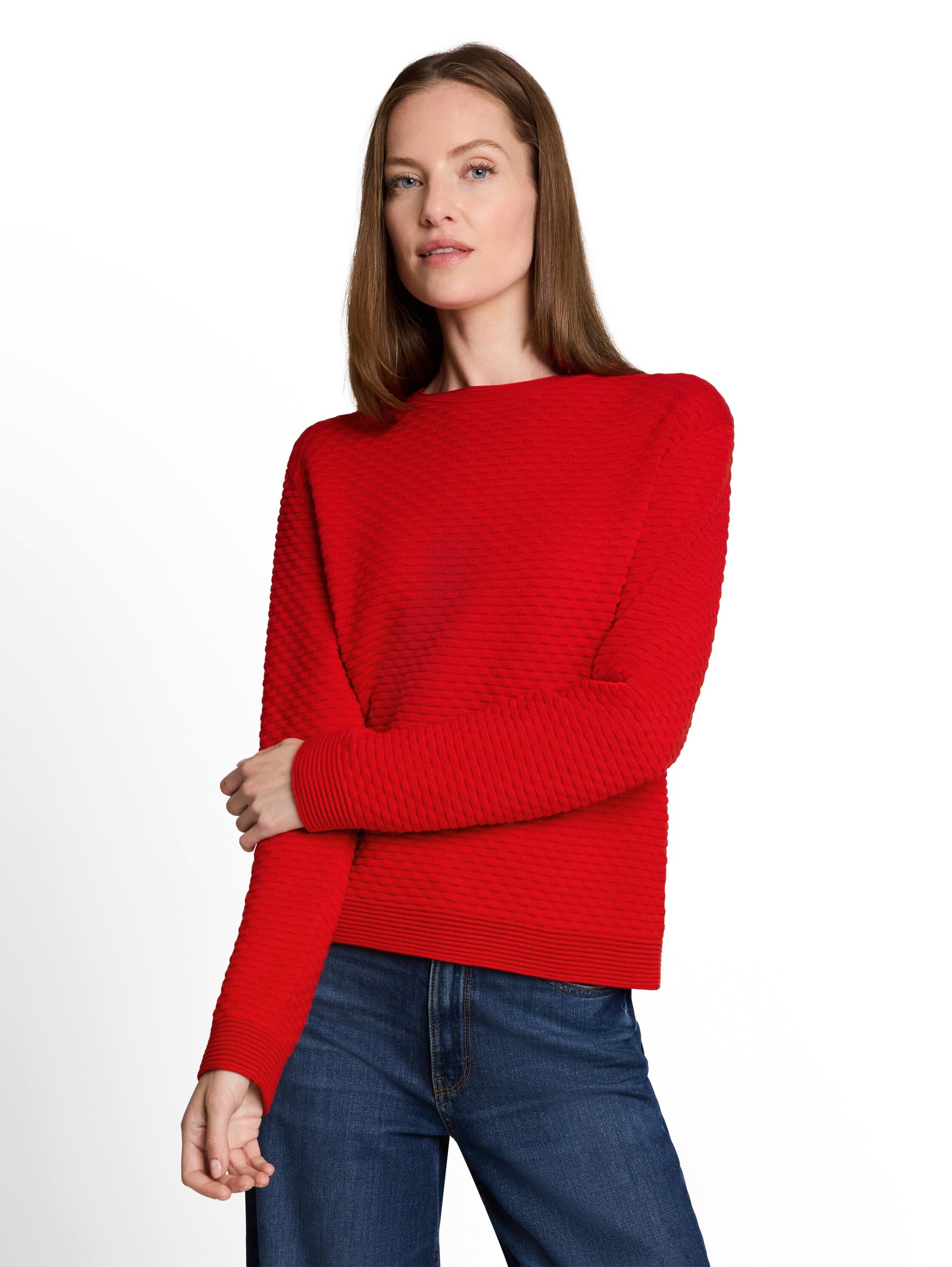 TOM TAILOR Strickpullover Regular in feiner Struktur-Optik