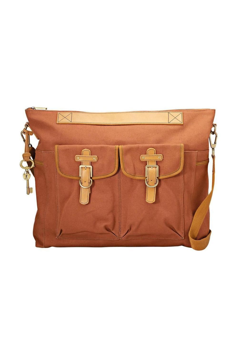 Fossil Небольшие сумки для поездок  Stoff Braun VRI II Fab - ZB4625219, abnehmbarer Trageriemen