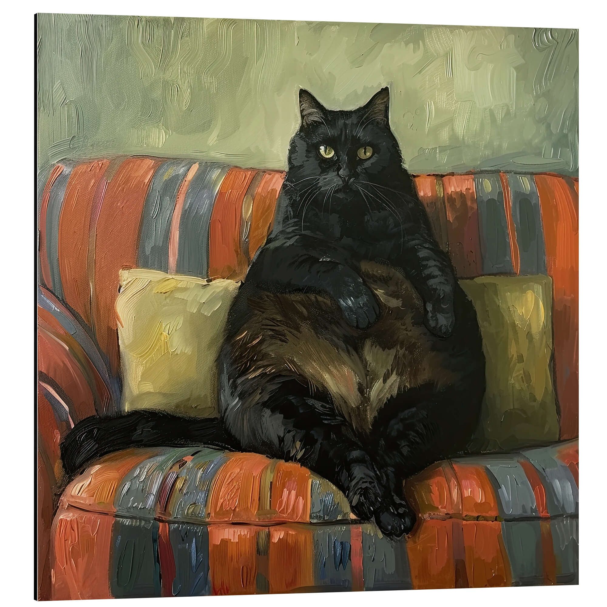 Posterlounge Wandbild Die fette Katze II, Felipe Hora, erhältlich als Poster, Leinwandbild, Wandsticker oder Acrylglasbild