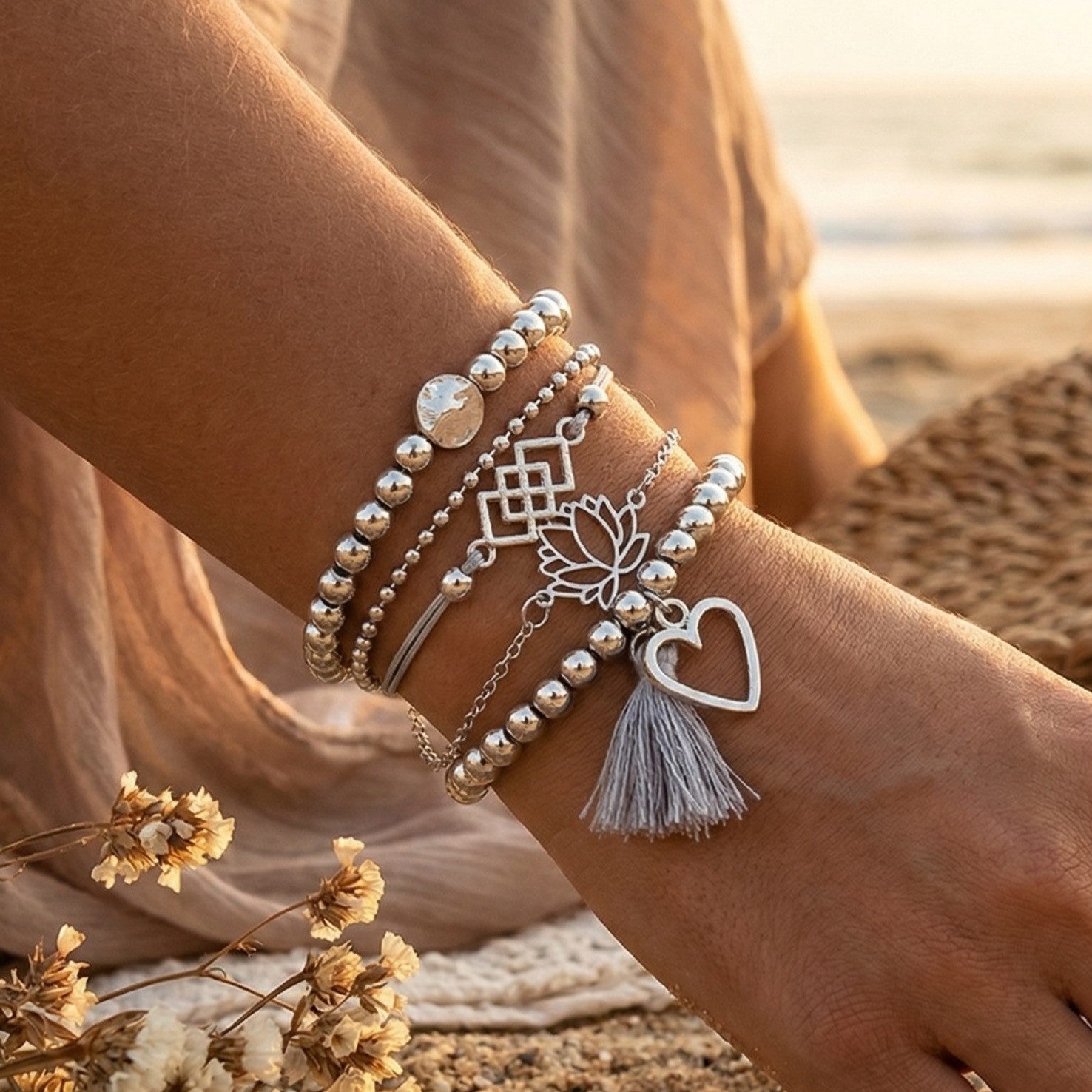 Armband Boho Armband Set Vintage Damen Schmuck