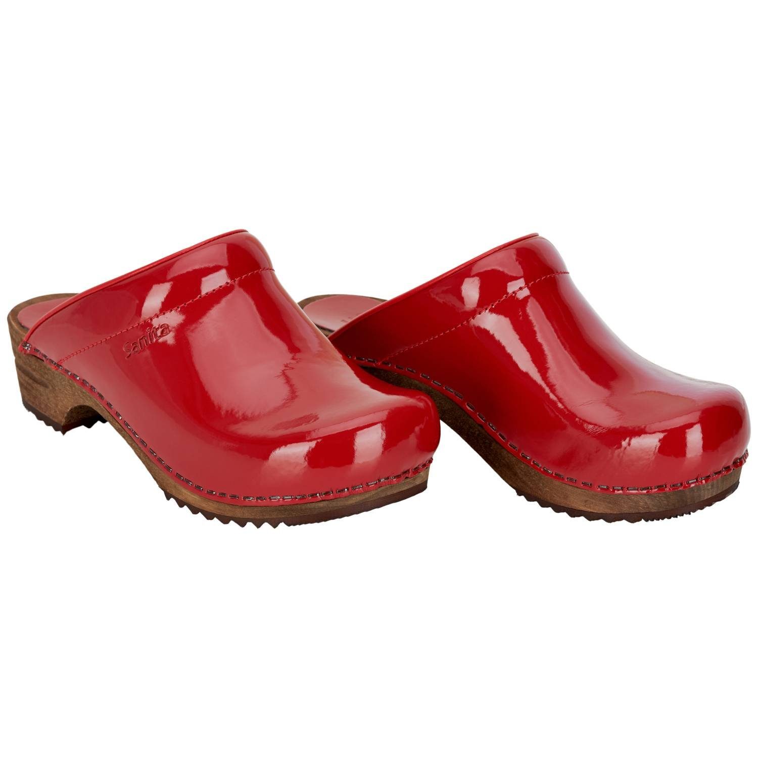Sanita Sanita Wood Classic Patent Clog günstig online kaufen