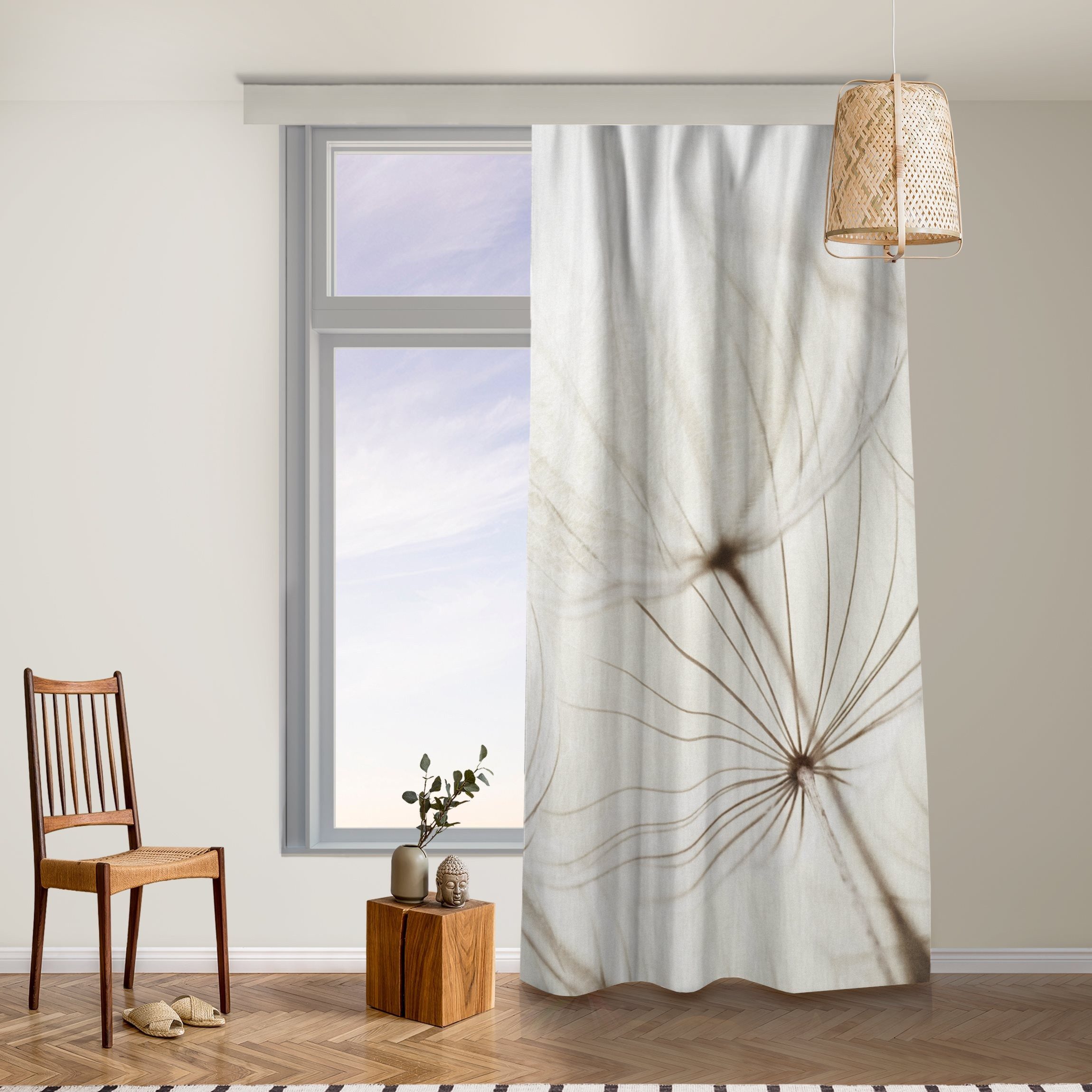 Bilderdepot24 Vorhang Gardine Natur Tropisch Sanfte Gräser Türvorhang Raumteiler (1 St), Multifunktionsband, blickdicht, Samt, Schiebegardinen Küche Schlafzimmer Wohnzimmer Schiebevorhang