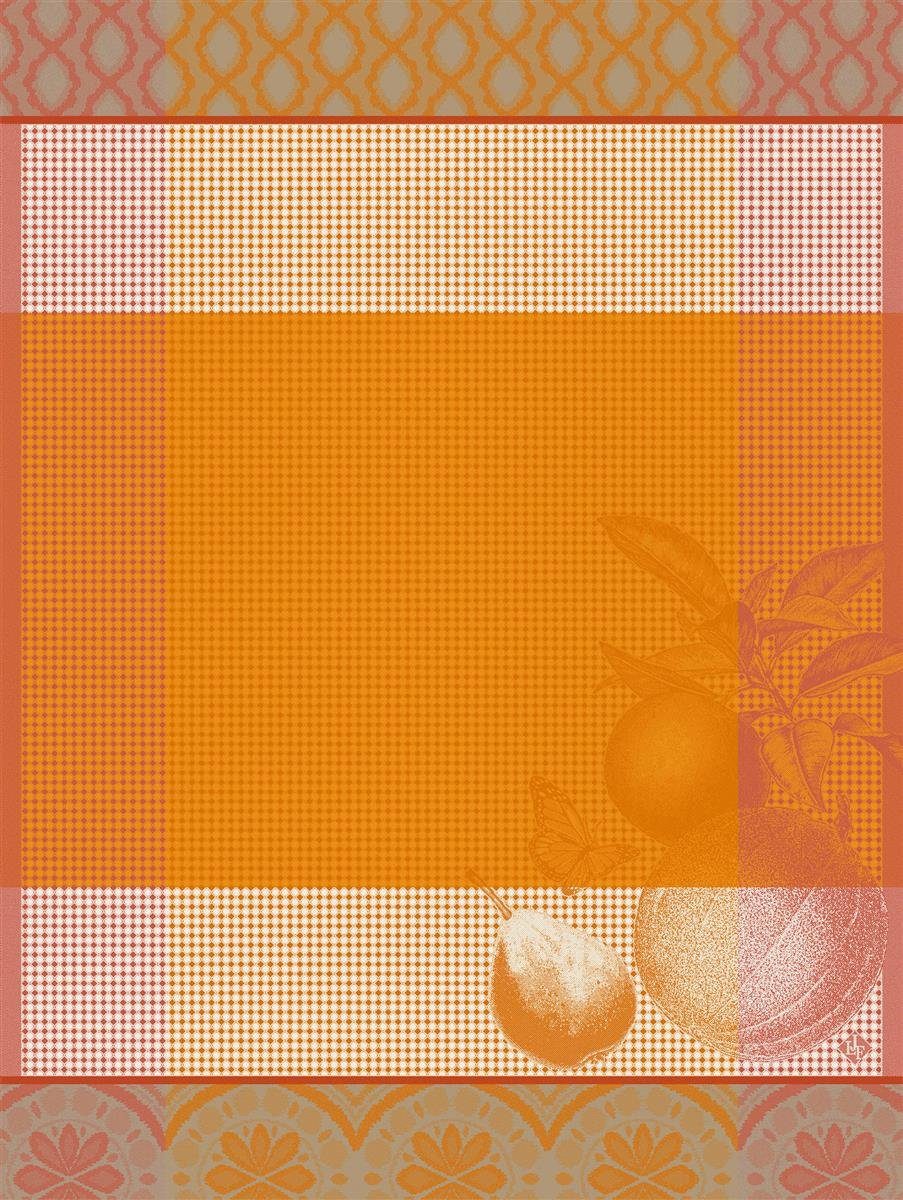 Melon 60x80 Geschirrtuch), cm, Jacquard Küchenhandtuch Geschirrtuch Arriere-Pays Le Waffelpiqué 1 (1-tlg., x Francais