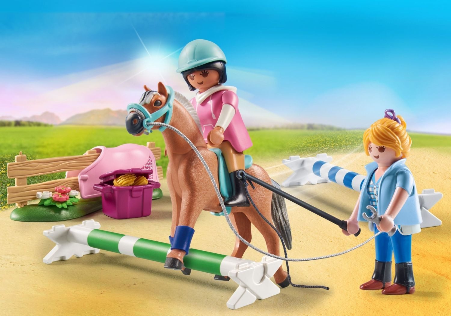 Playmobil® Country Reitunterricht Konstruktions-Spielset, (Reitunterricht), Made in Europe