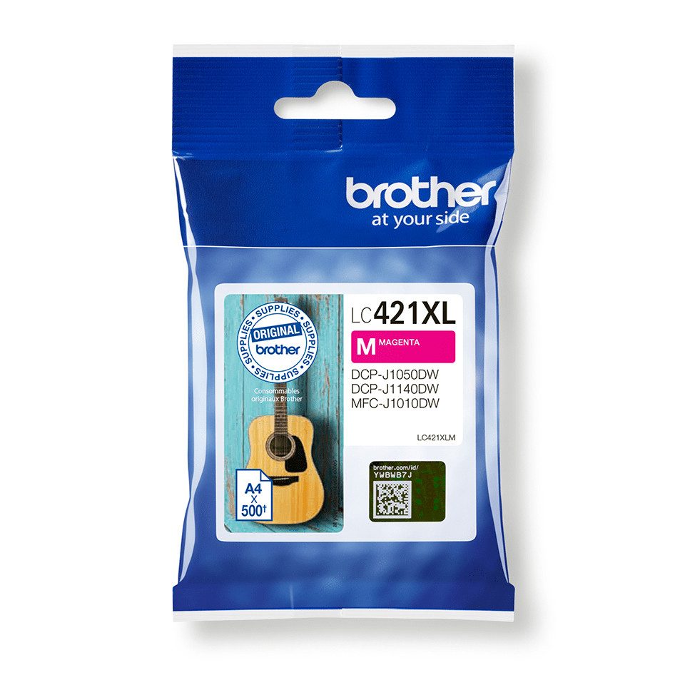 Brother Tintenpatrone LC-421XLM Magenta (ca. 500 Seiten) Tintenpatrone