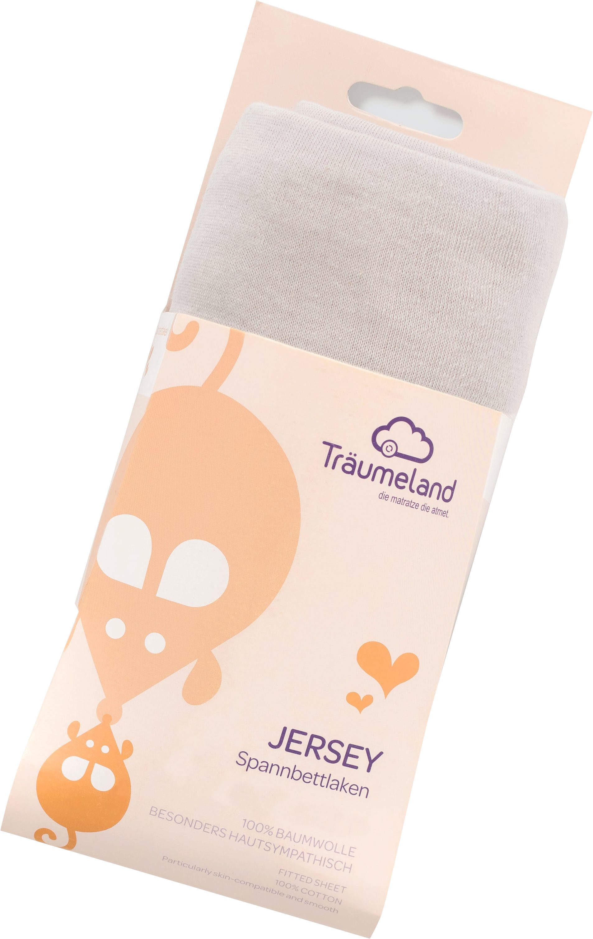 Träumeland Spannbettlaken Spannbettlaken Bio-Baumwolle, Jersey, Gummizug: r günstig online kaufen